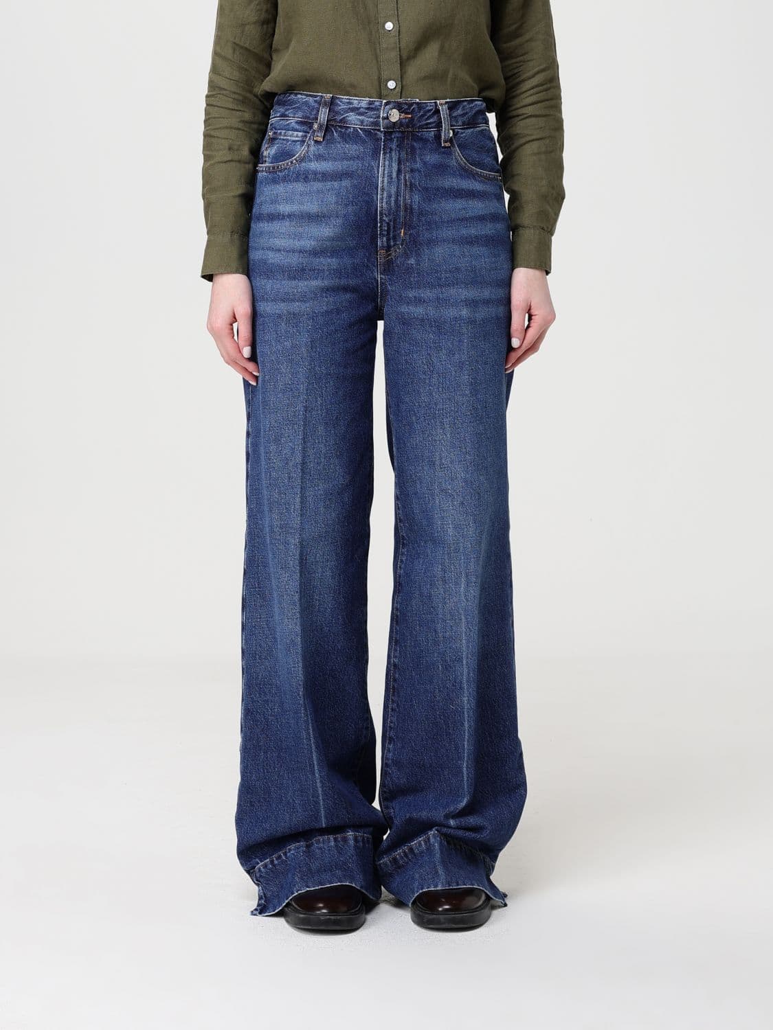 Frame The Slice Flare Cotton Denim Jeans