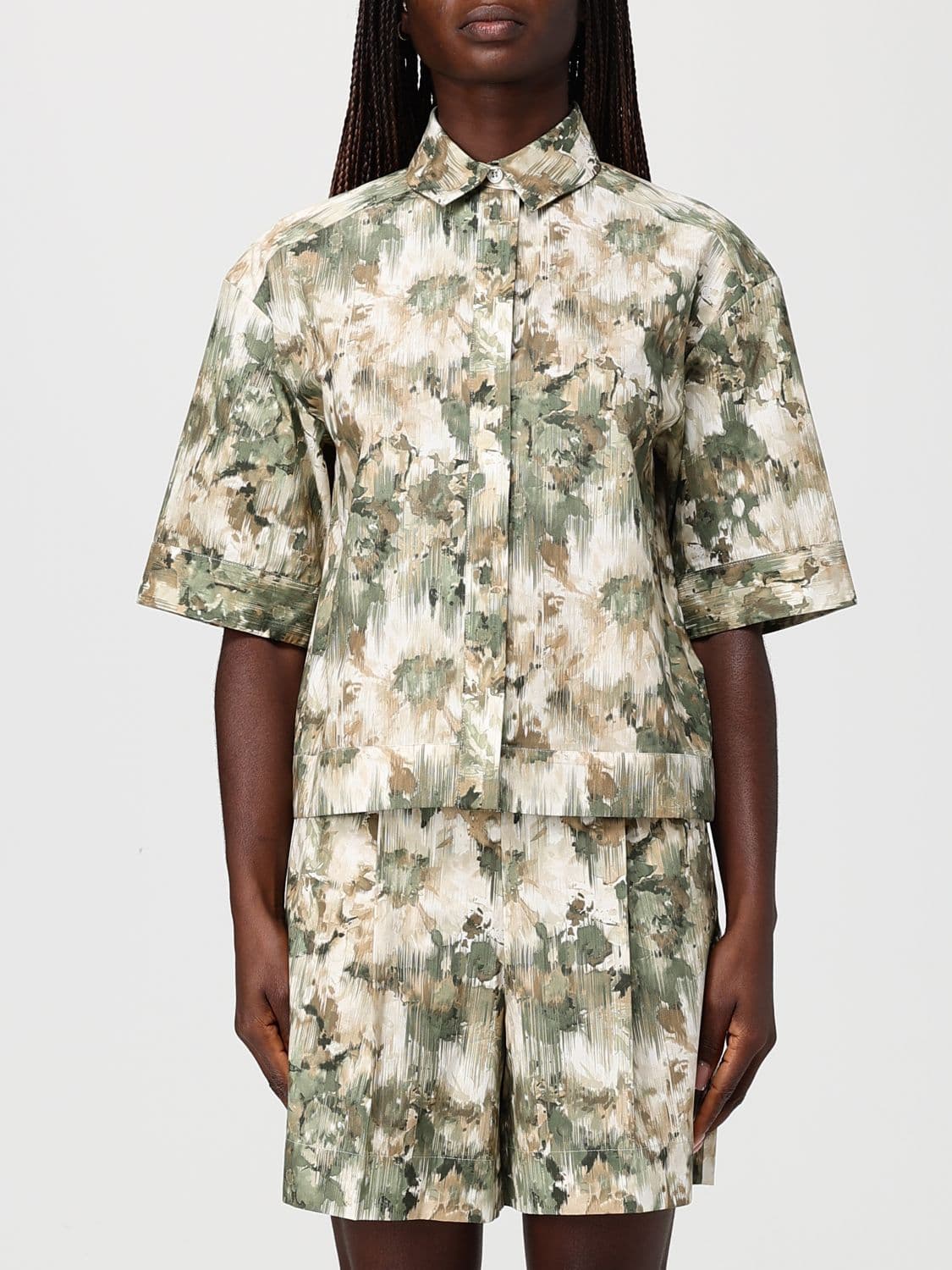 Mm Max Mara Patterned Cotton Shirt