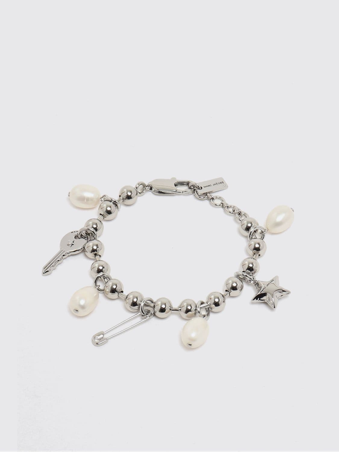 Marc Jacobs Brass Bracelet with Charms and Synthetic Pearls