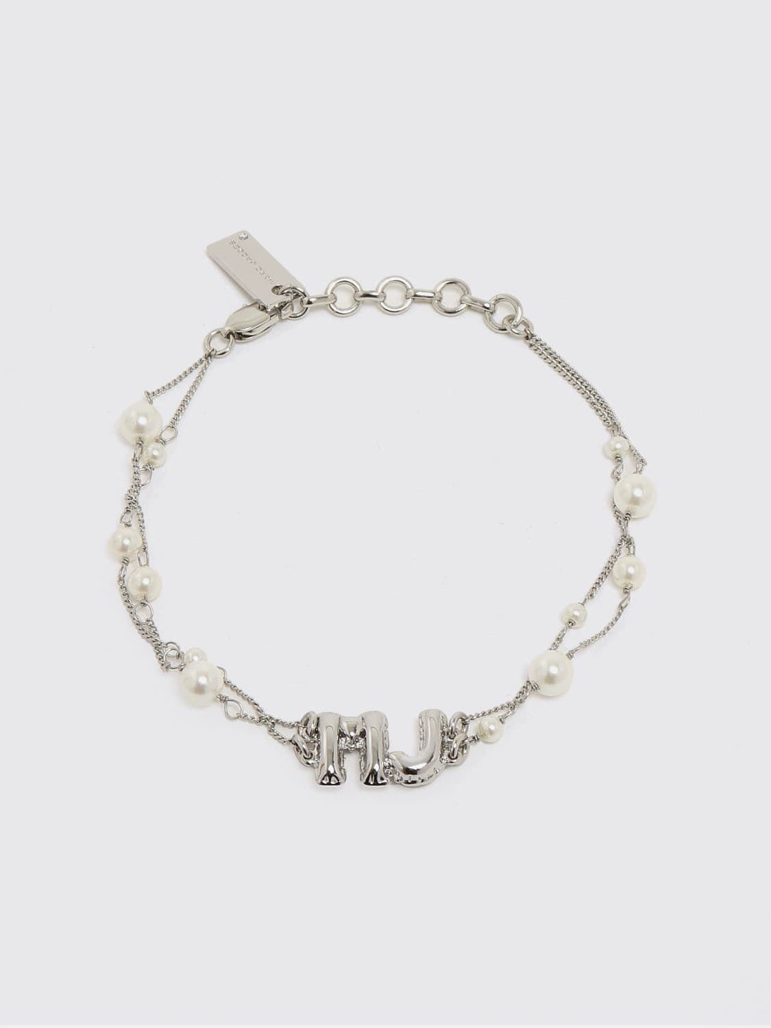 Marc Jacobs Brass Bracelet with Synthetic Pearls