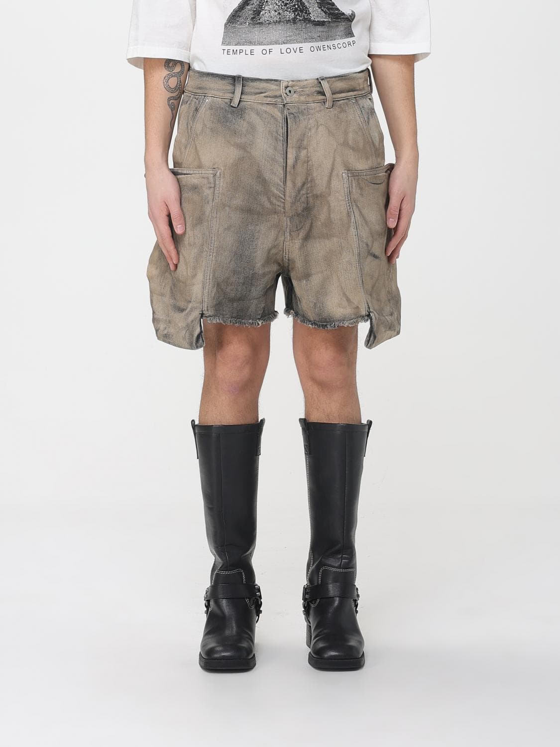 Rick Owens Drkshdw Stefan Cotton Shorts