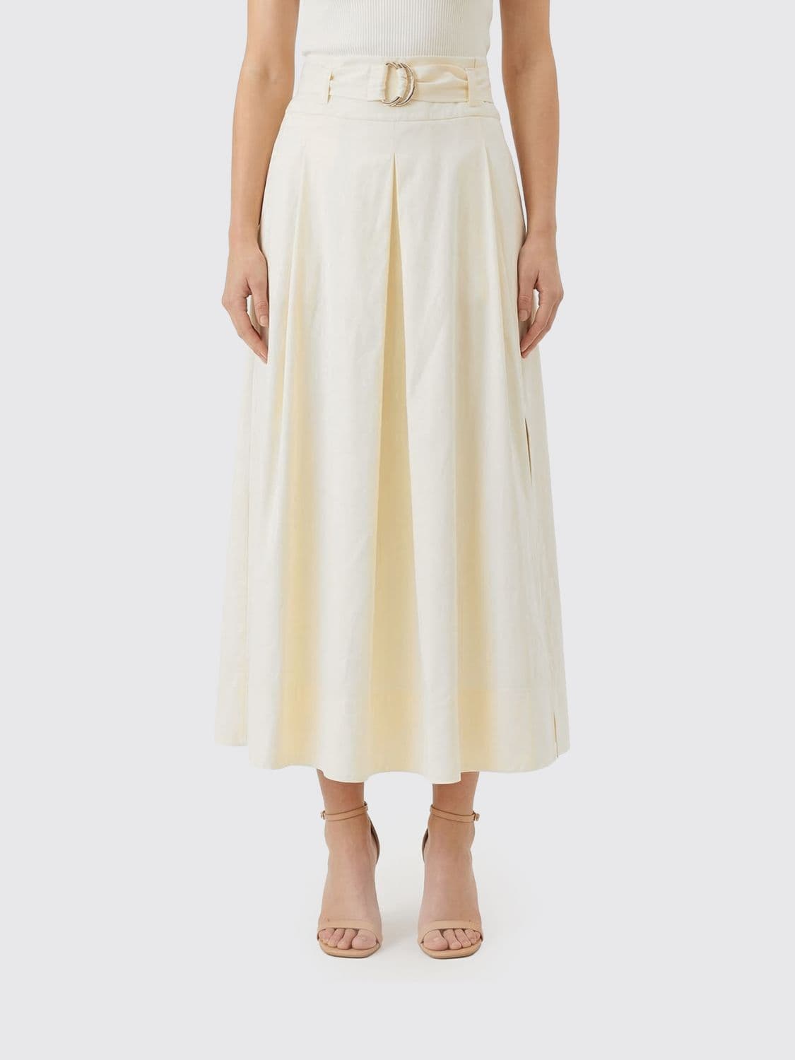 Twinset Lyocell Flared Skirt