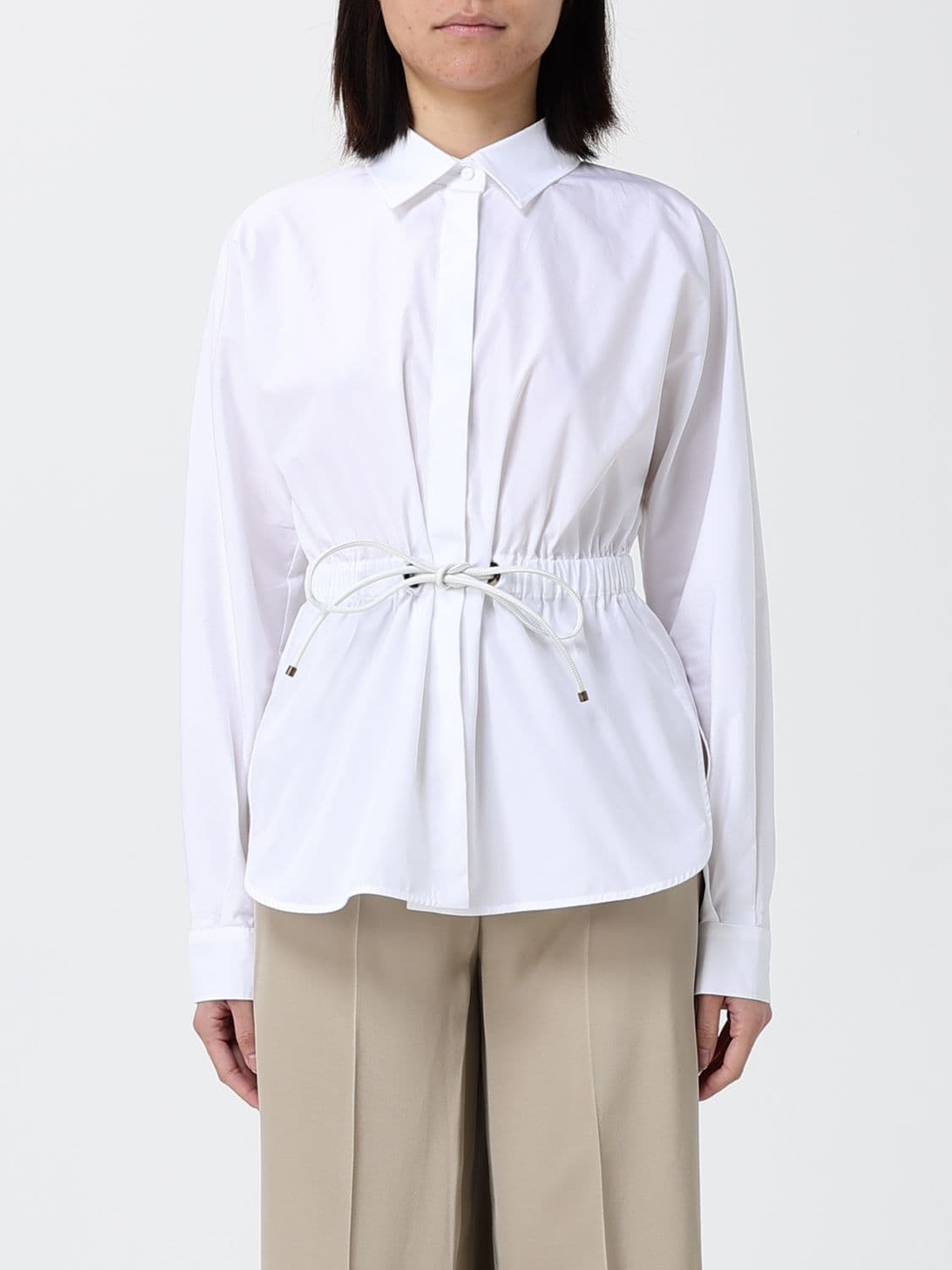Max Mara Cotton Shirt with Drawstring