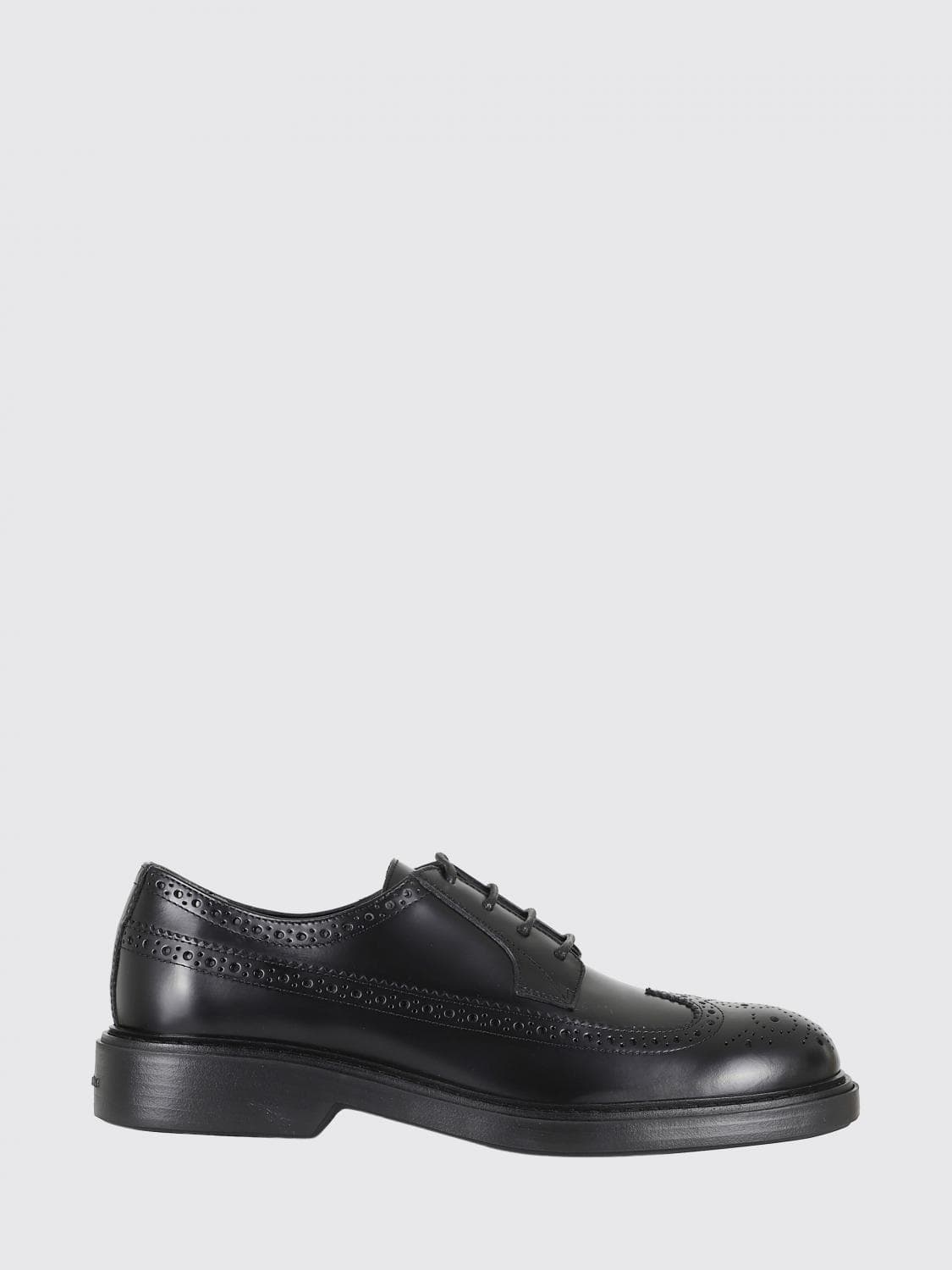 Hogan H704 Derby Shoes in Leather with Brogue Motif