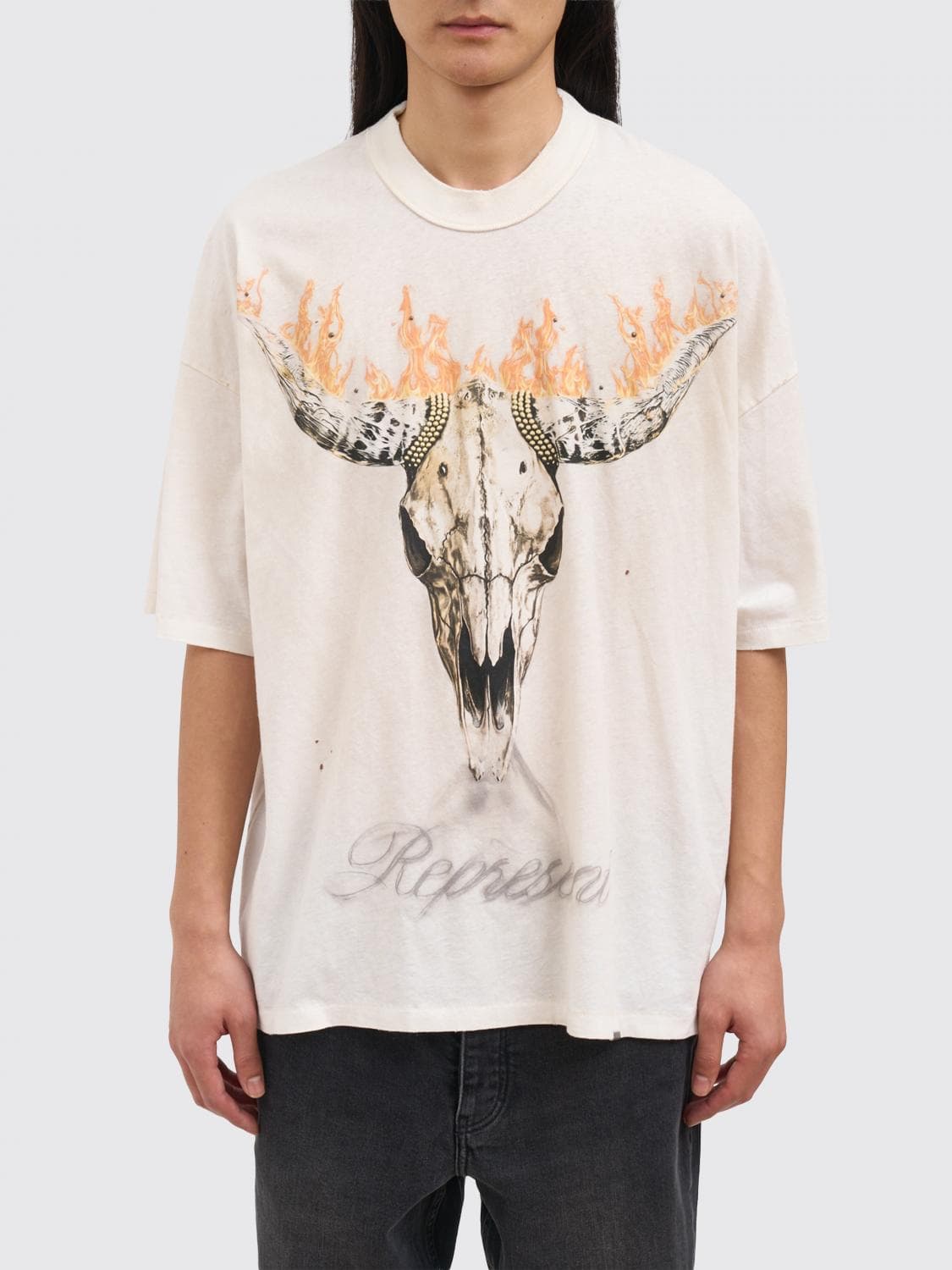 Represent Printed Cotton Oversized T-Shirt