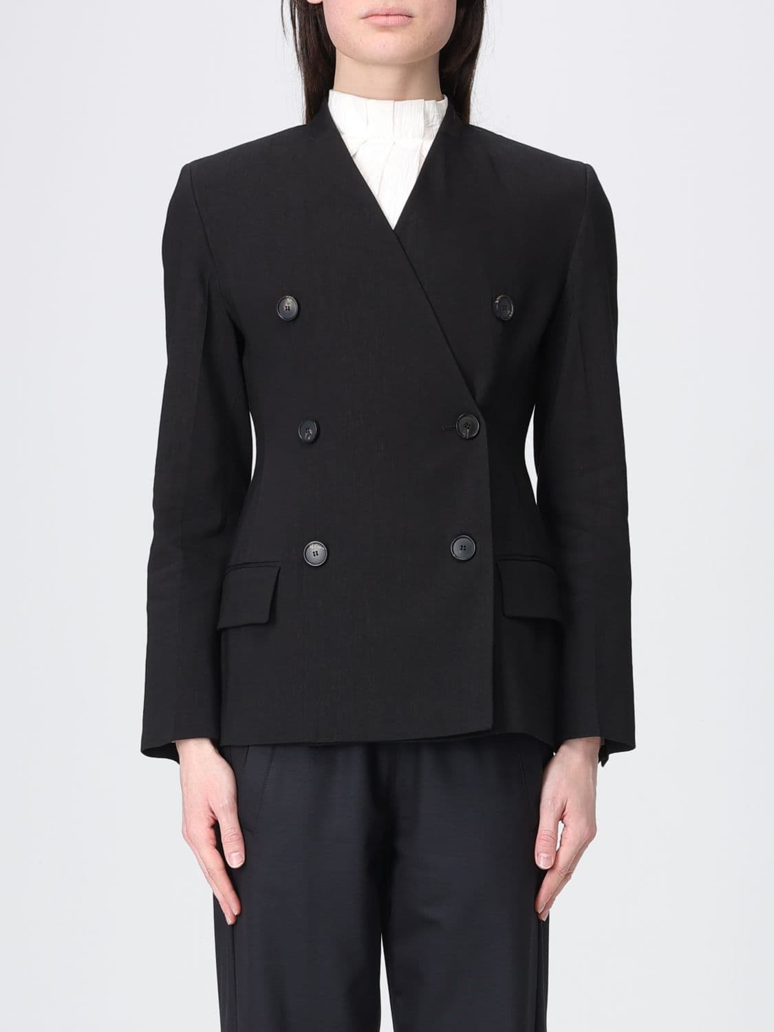 Tela Cotton and Linen Double-Breasted Blazer