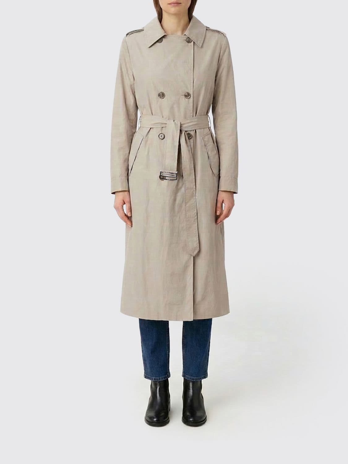 Moorer Double-breasted Cotton Trench Coat