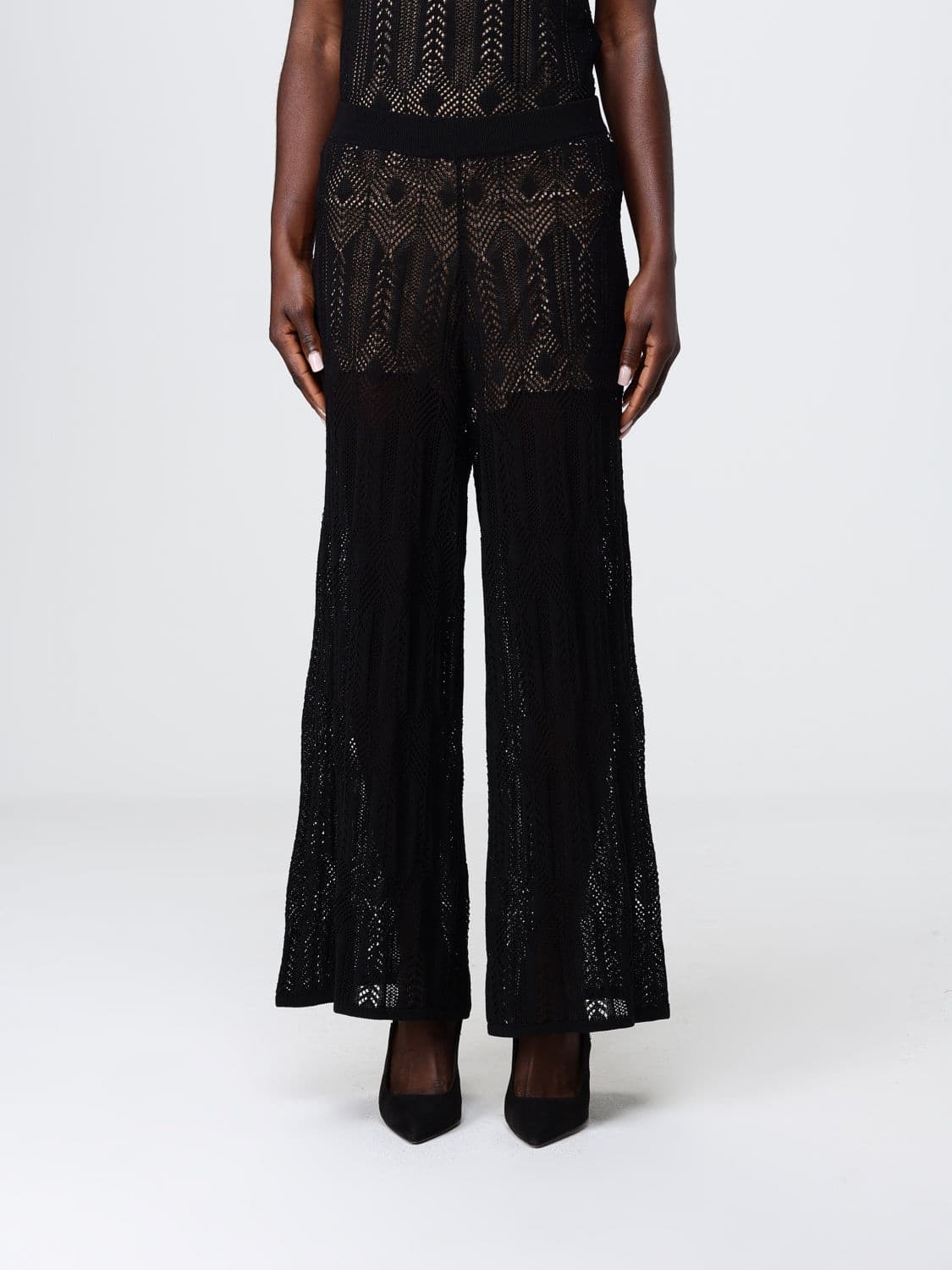 Liu Jo Cotton Blend Flared Trousers