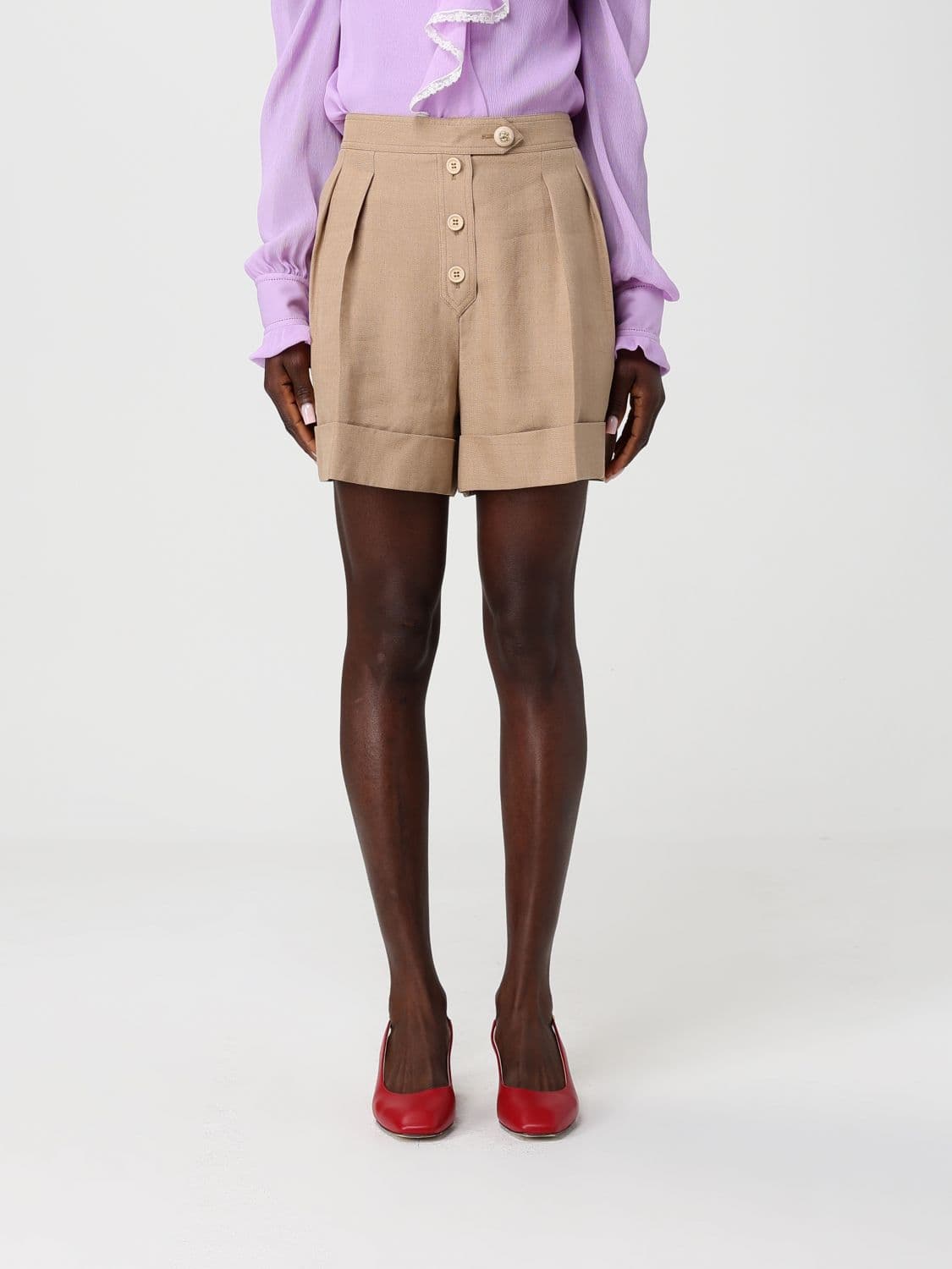Valentino Linen Blend Shorts