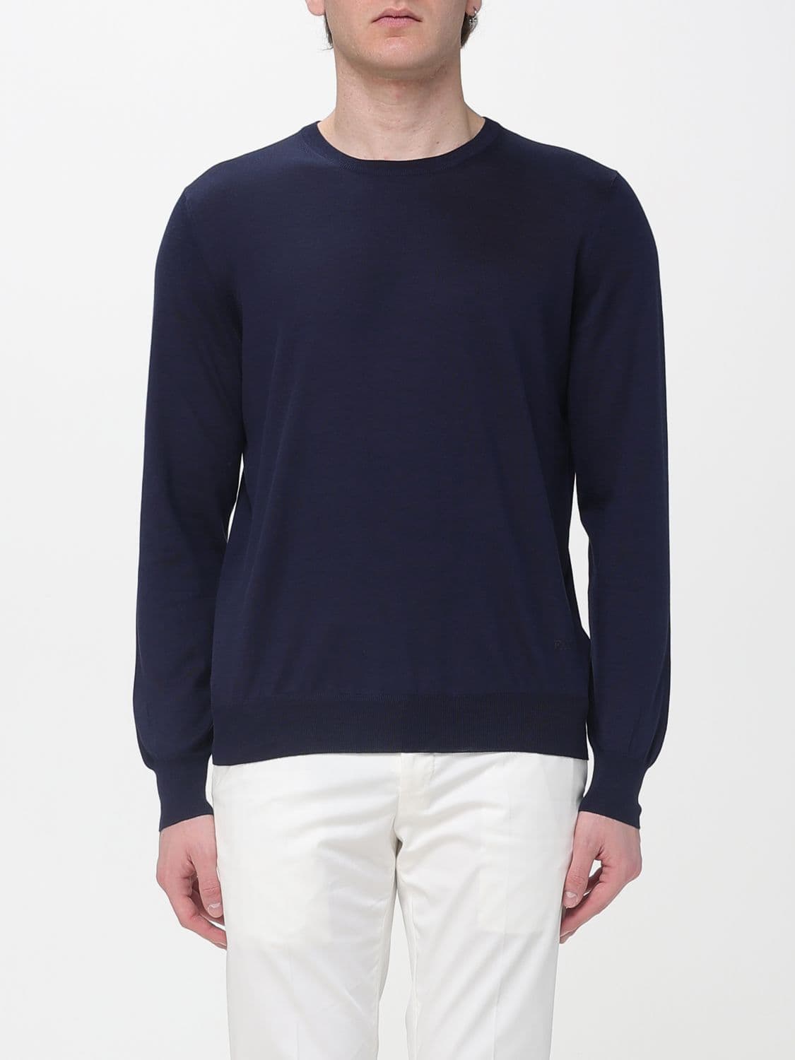 Fay Basic Cotton and Silk Pullover