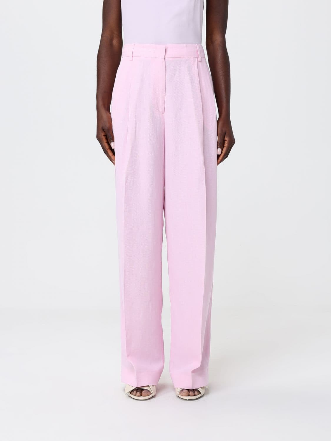 Fabiana Filippi Linen Blend Wide Leg Trousers
