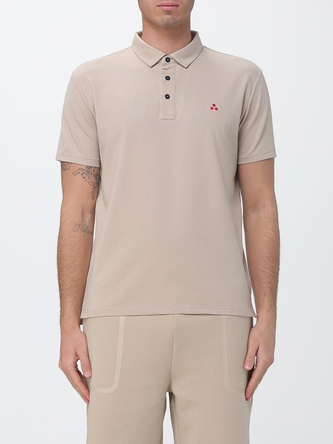 Peuterey Cotton and Silk Blend Polo Shirt
