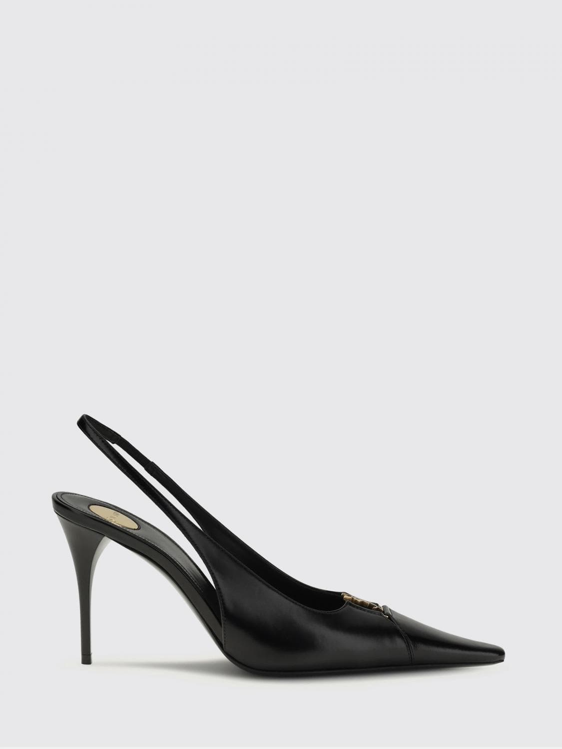 Saint Laurent Babylone Leather Slingback Pumps