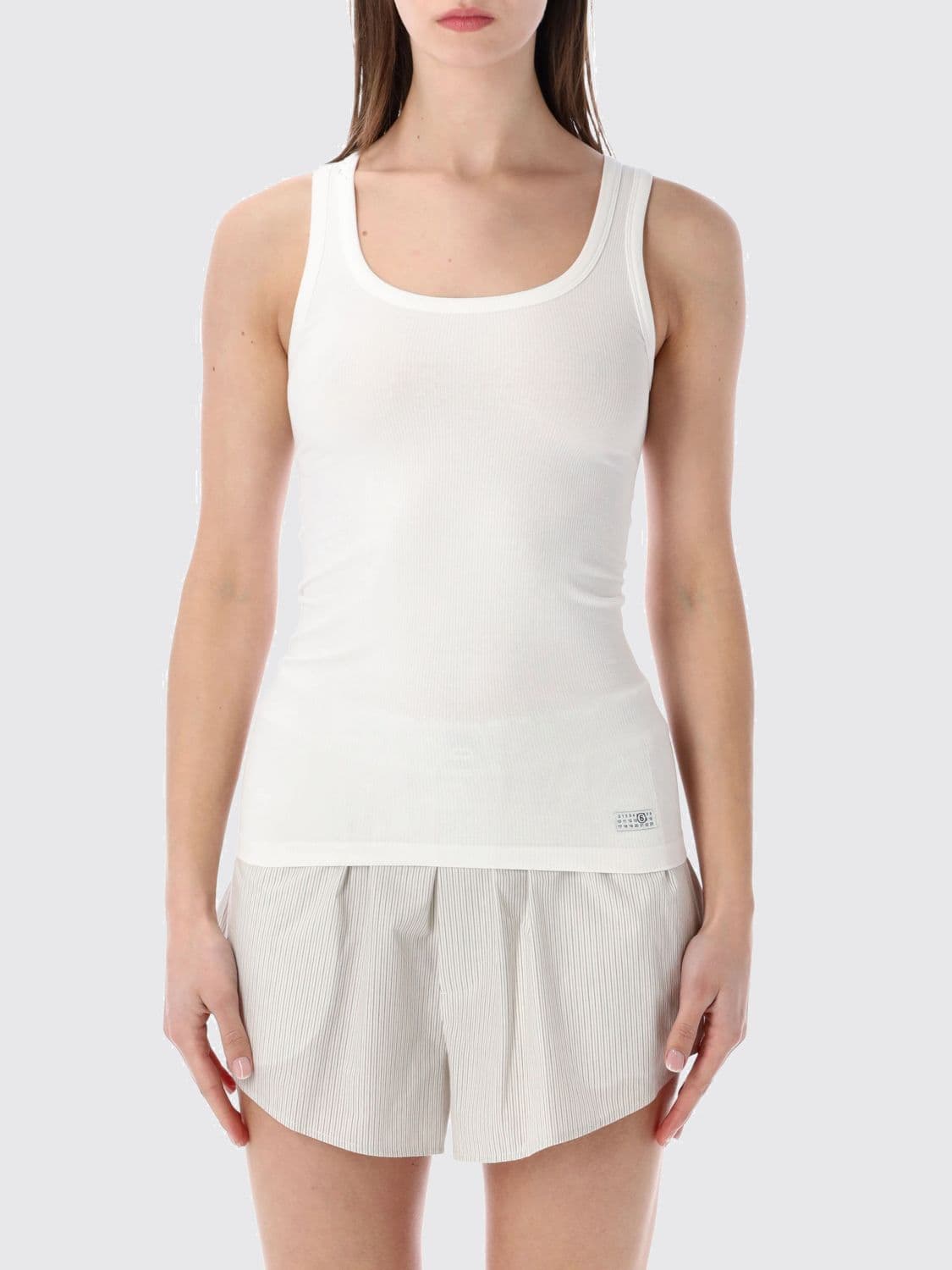 Mm6 Maison Margiela Basic Cotton Blend Tank Top