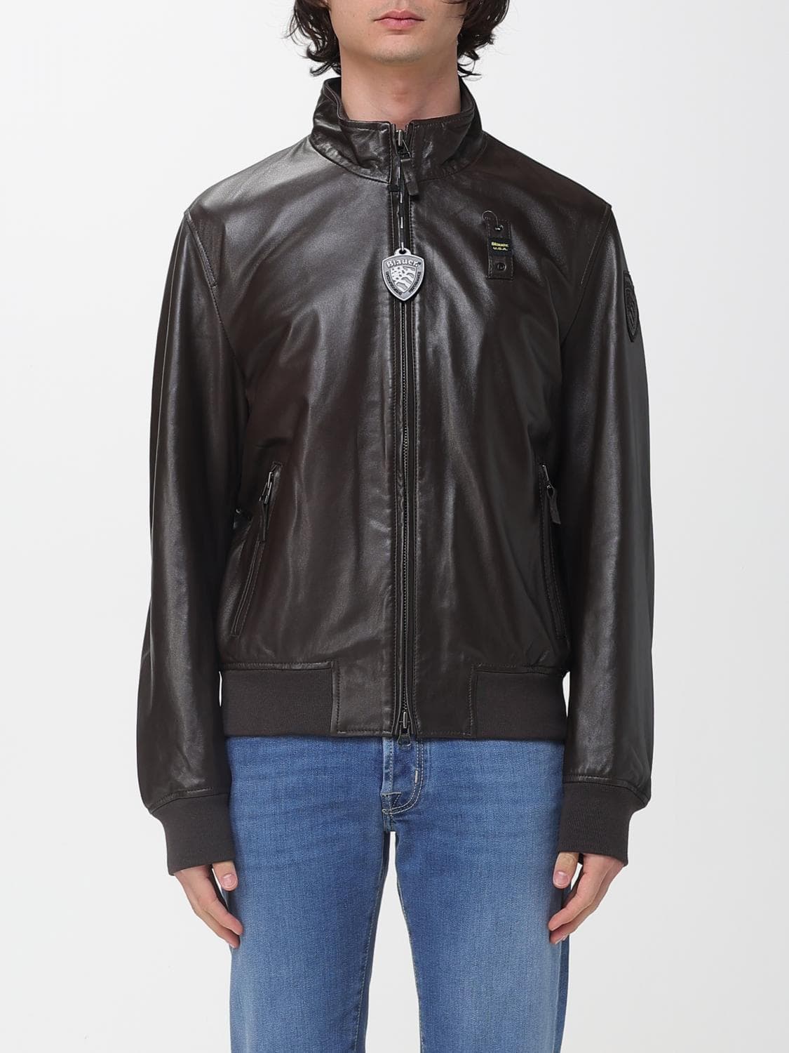 Blauer Leather Bomber Jacket