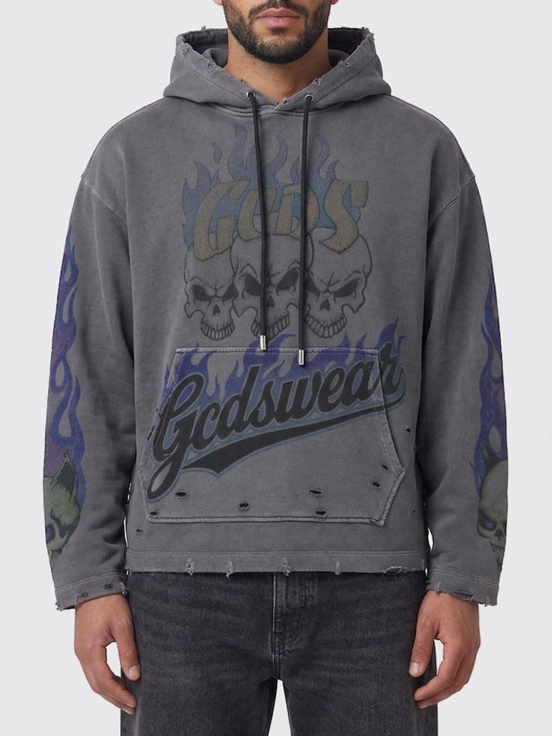 Gcds Cotton Printed Hoodie