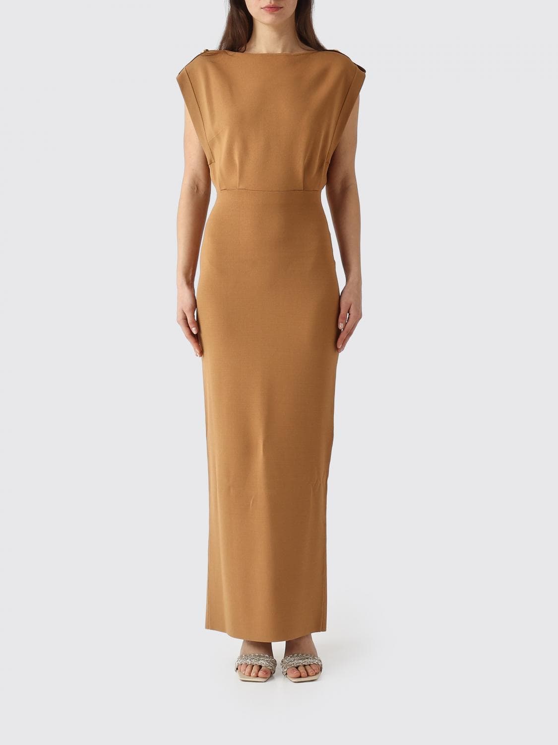 Elisabetta Franchi Long Dress in Crêpe
