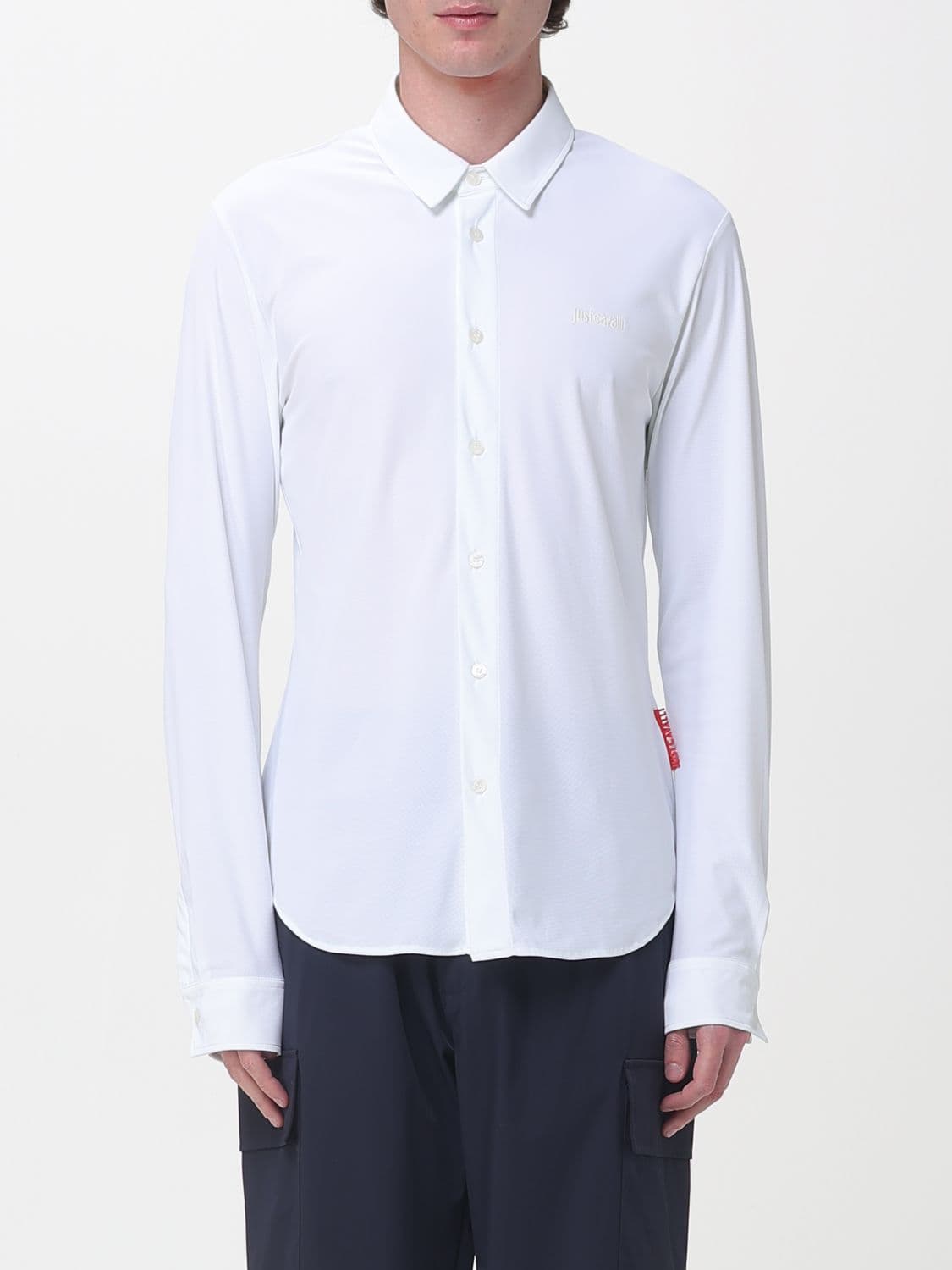 Just Cavalli Slim Fit Shirt in Technical Fabric