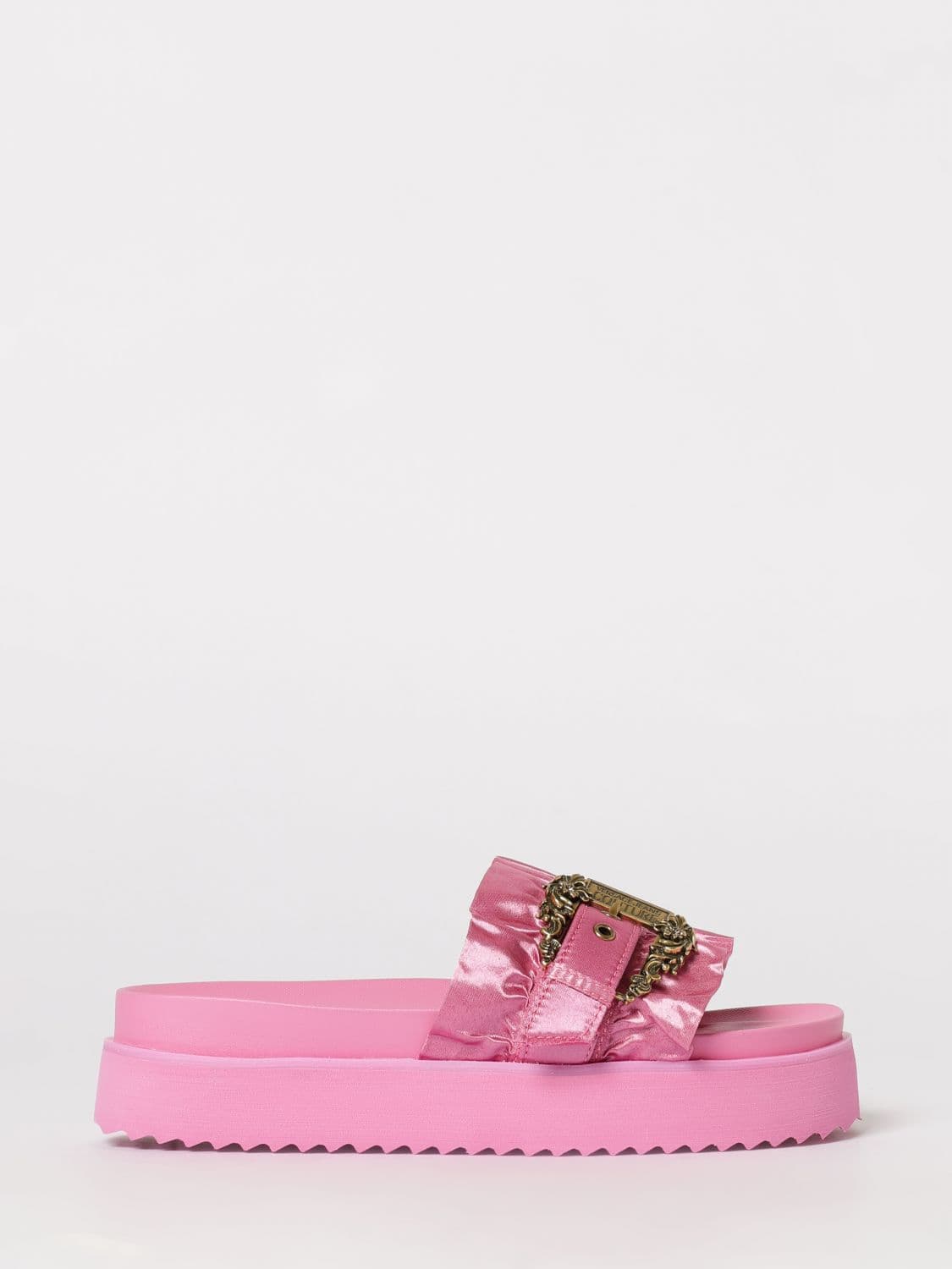 Versace Jeans Couture Ruched Fabric Sliders