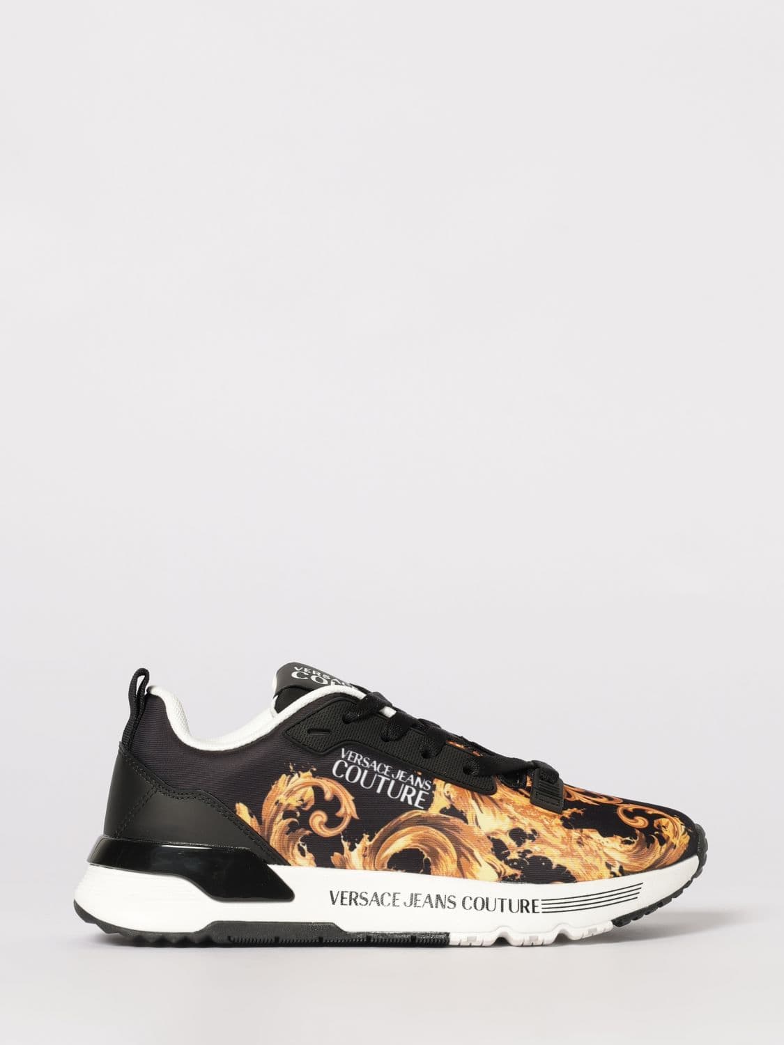 Versace Jeans Couture Baroque Print Fabric Sneakers