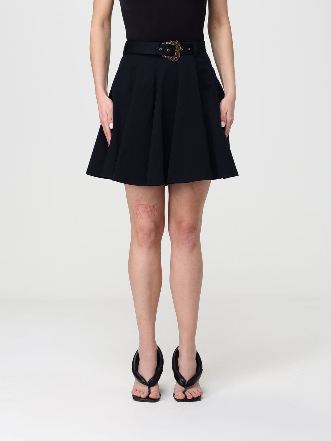 Versace Jeans Couture Stretch Cotton Skirt