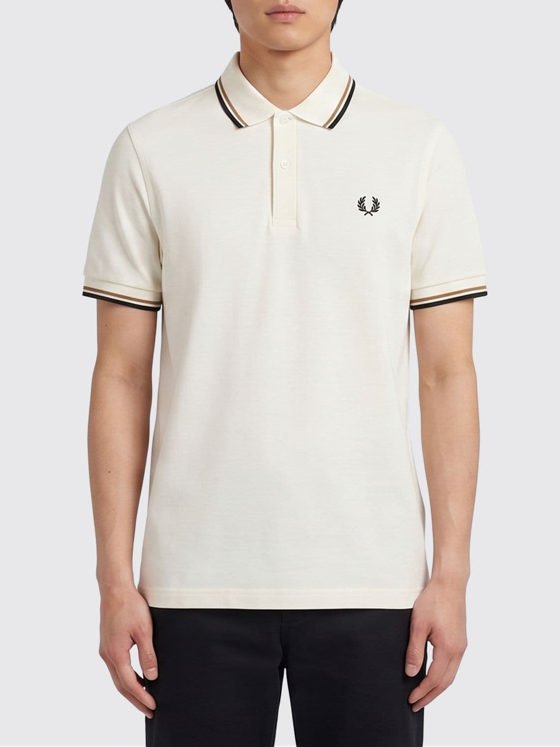 Fred Perry Cotton Polo Shirt with Logo