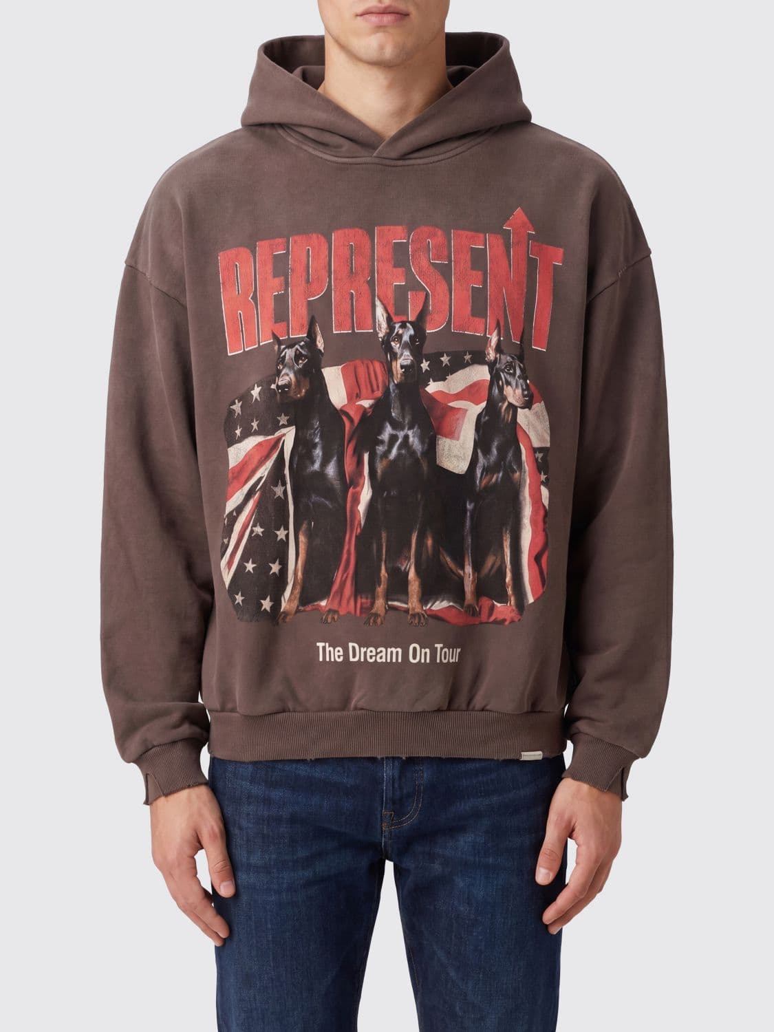 Represent Printed Cotton Hoodie