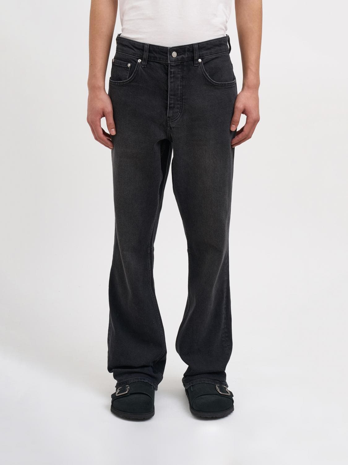 Represent Cotton Denim Flared Jeans