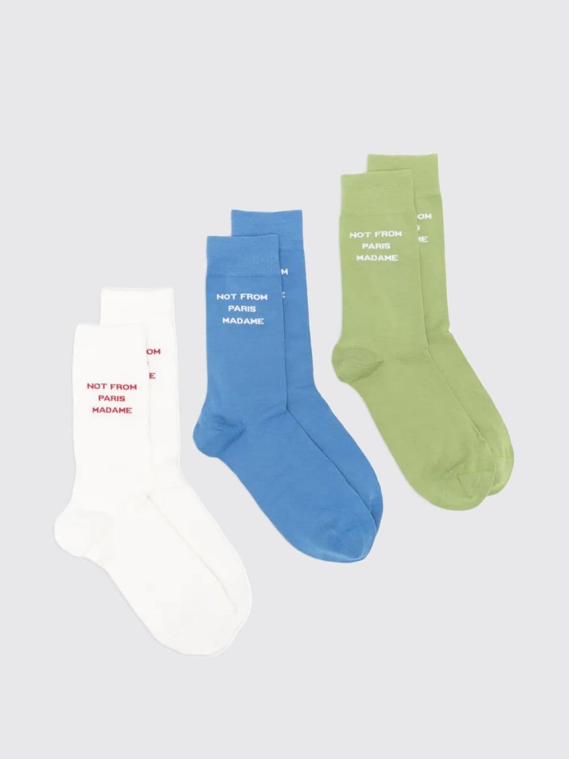 Drôle De Monsieur Set of 3 Pairs of Stretch Cotton Socks