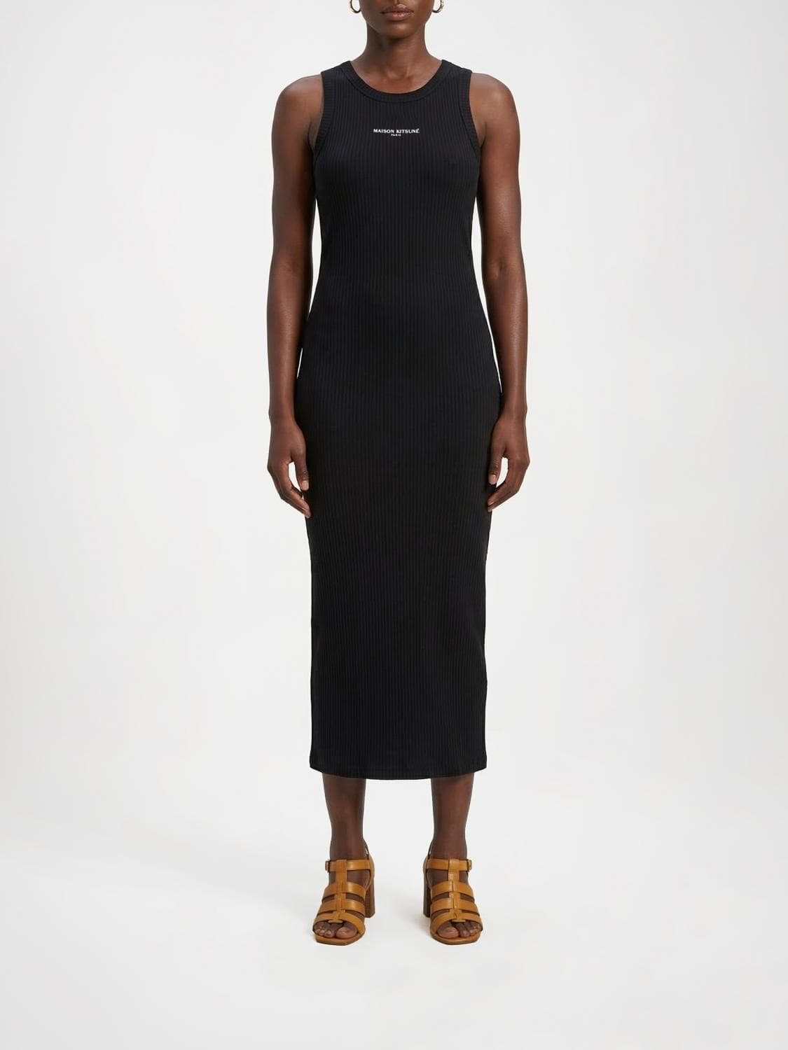 Maison Kitsuné Stretch Cotton Midi Dress