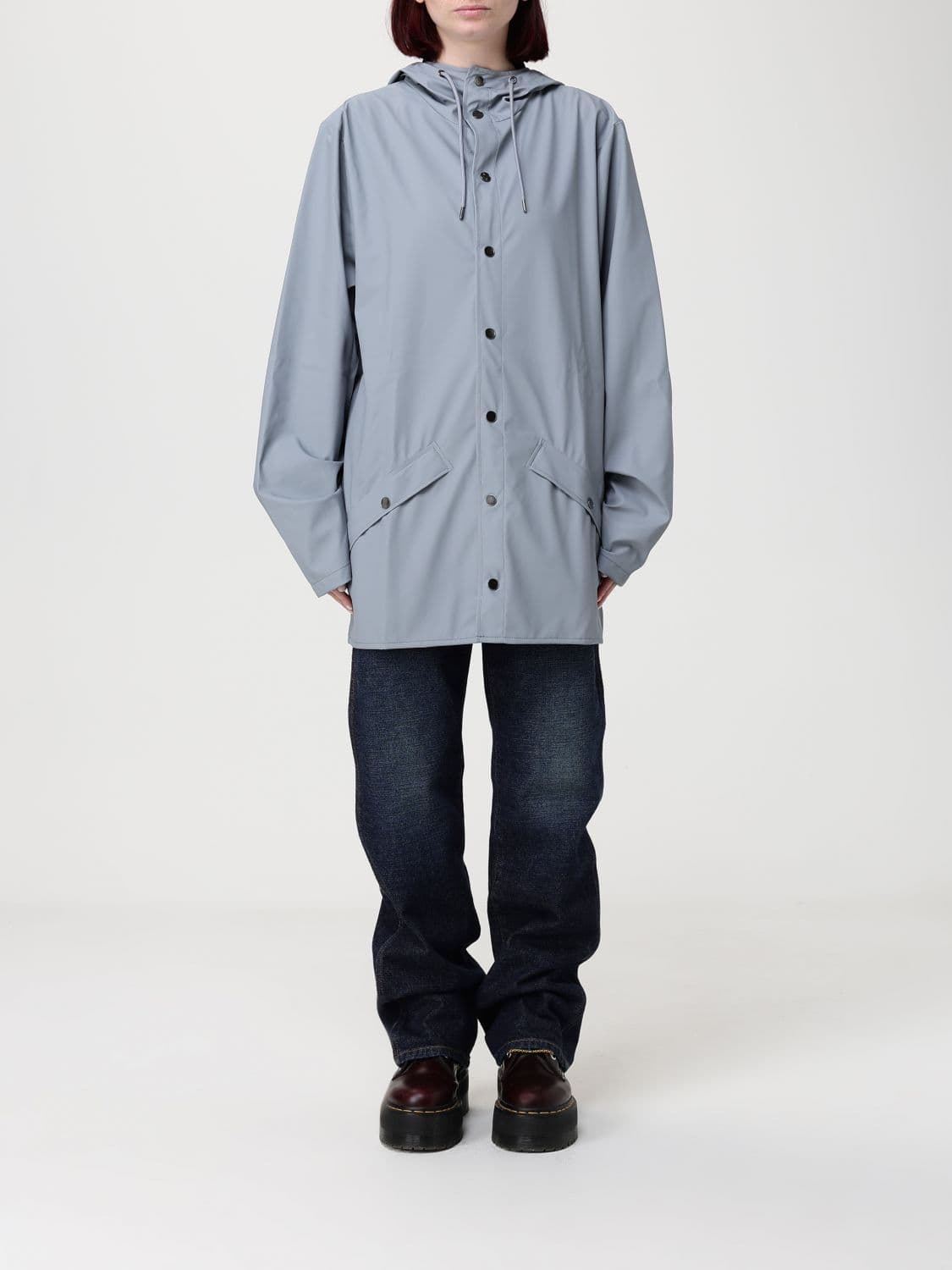Rains Hooded Waterproof Polyester Raincoat