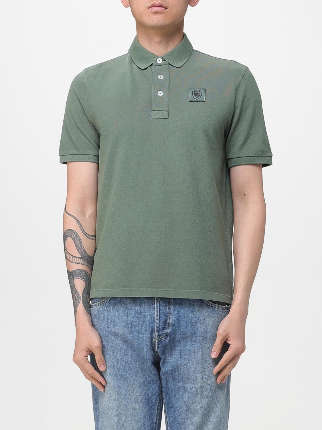 Blauer Cotton Logo Polo Shirt