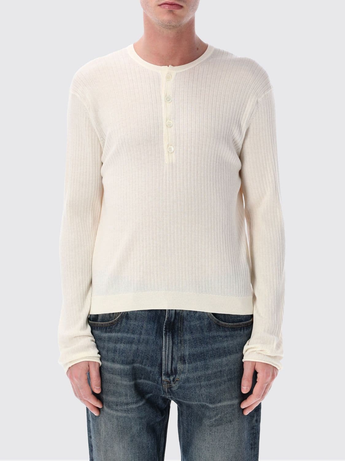 Our Legacy Ribbed Cotton Crewneck Pullover · 50