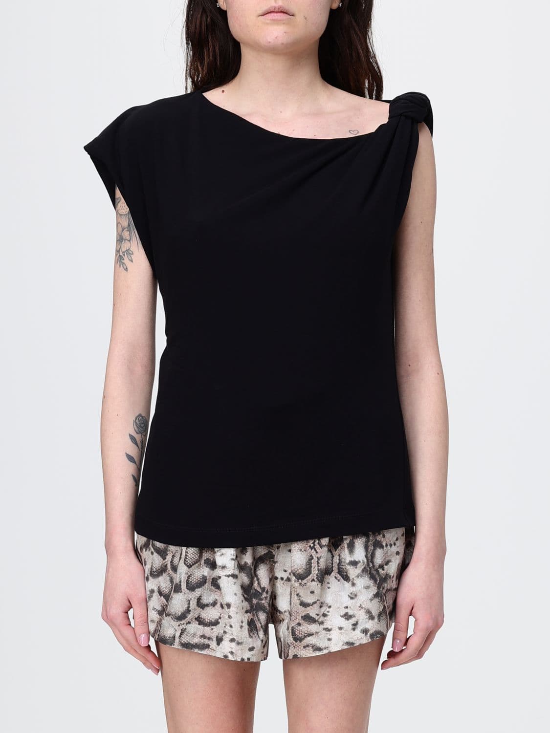 Pinko Jersey One-Shoulder Top