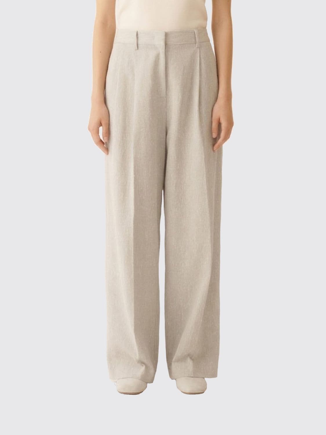 Fabiana Filippi Virgin Wool Blend Wide-Leg Trousers
