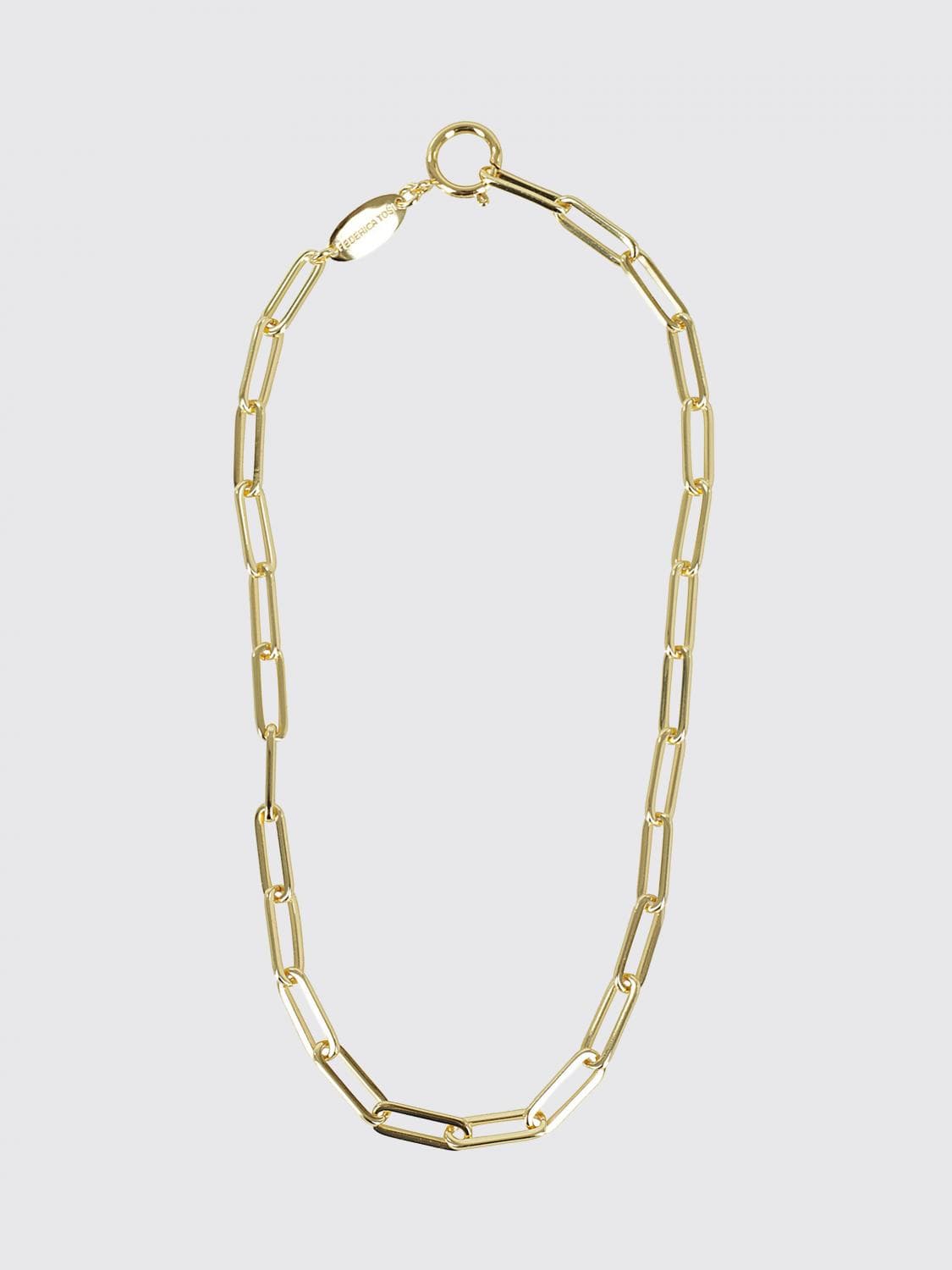 Federica Tosi Square Gold Metal Necklace