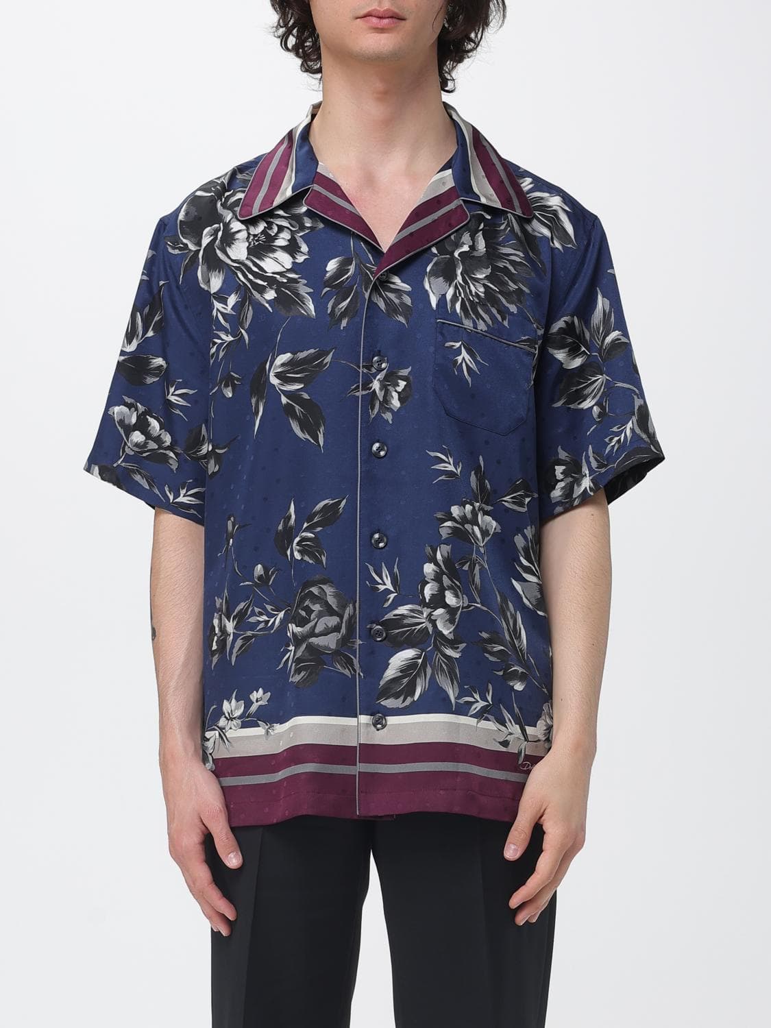 Dolce & Gabbana Floral Print Silk Shirt