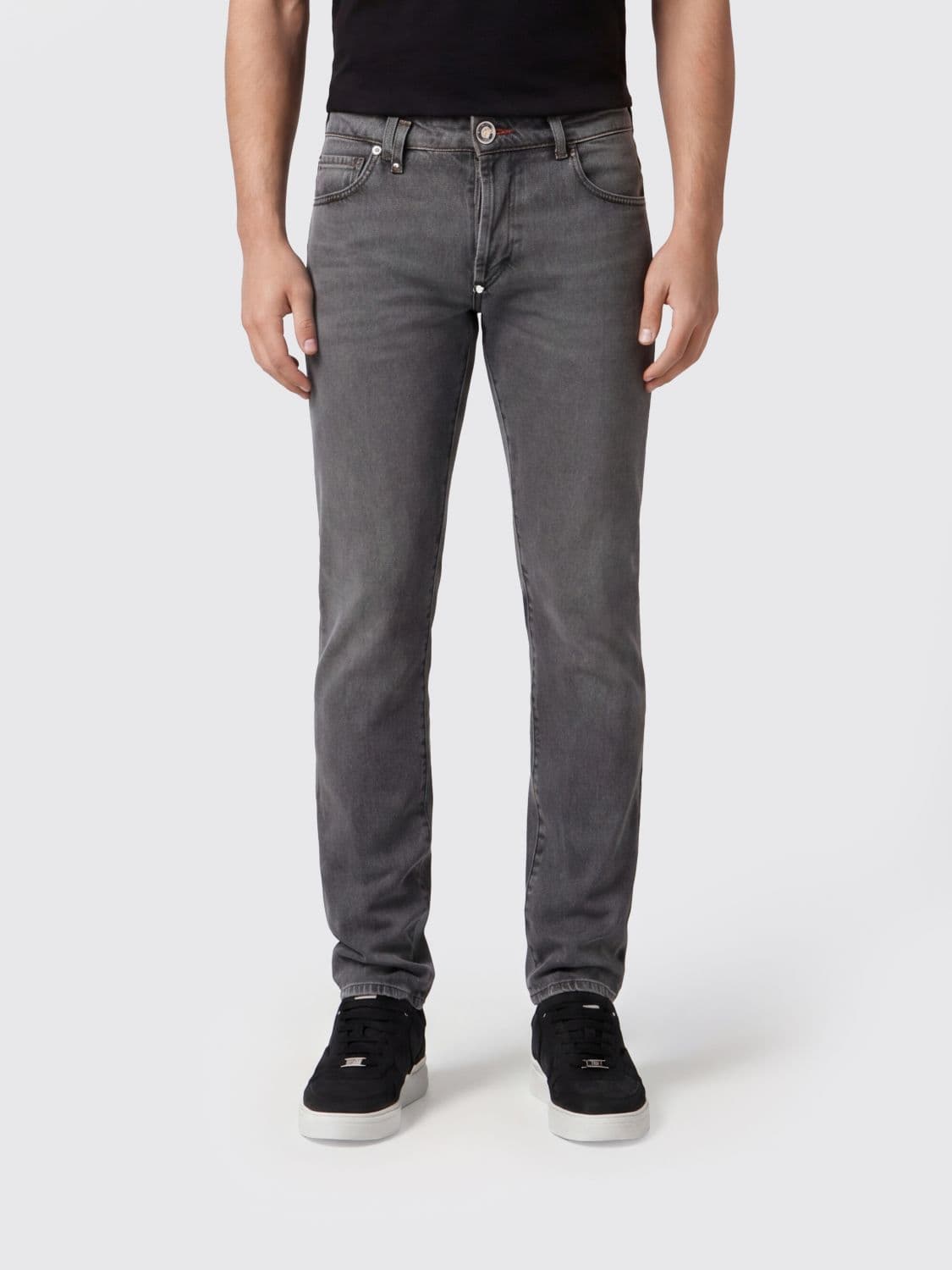 Philipp Plein Cotton Denim Slim Fit Jeans