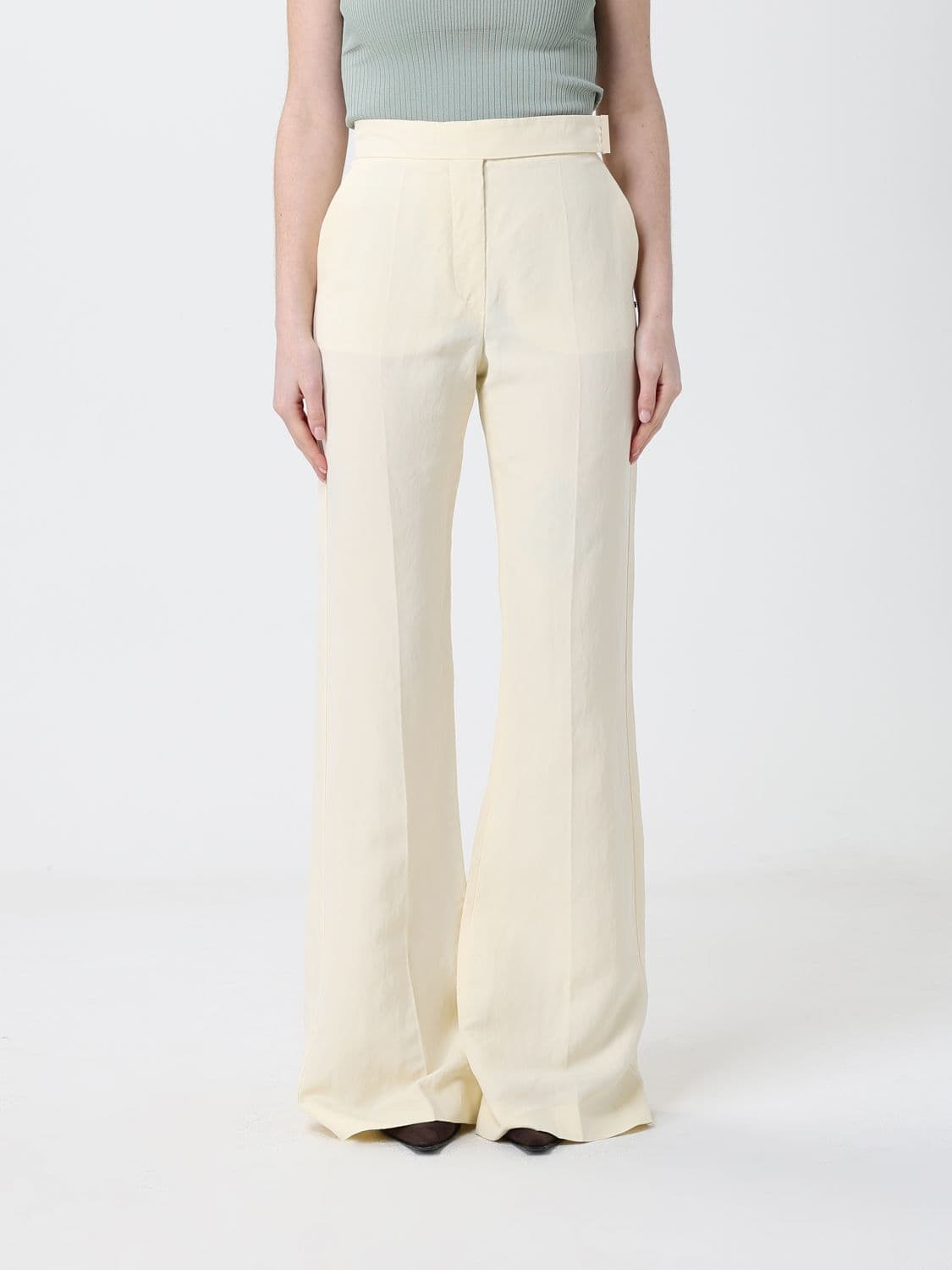Max Mara Flared Trousers in Viscose Blend
