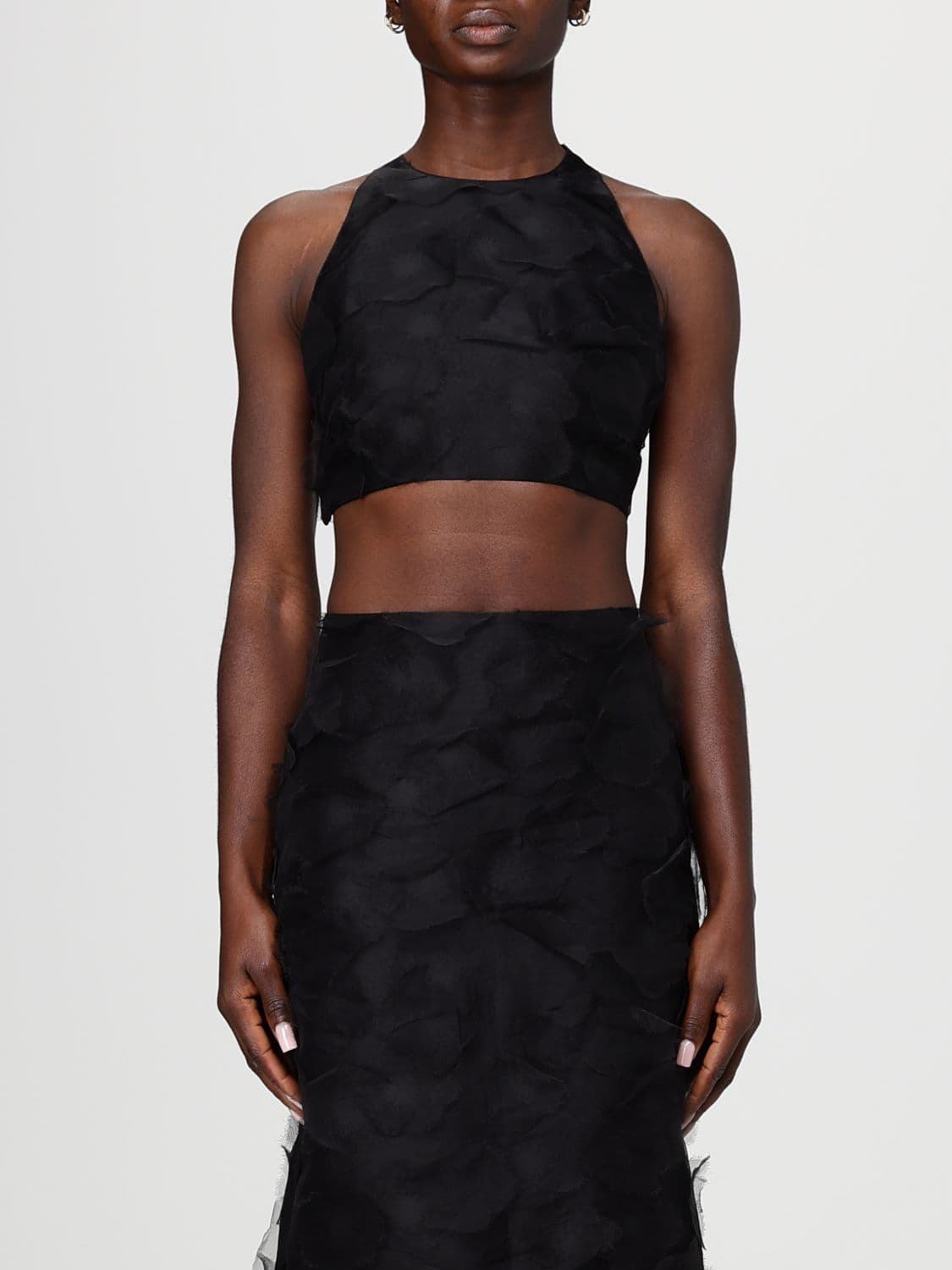 Max Mara Fumetto Crop Top in Silk