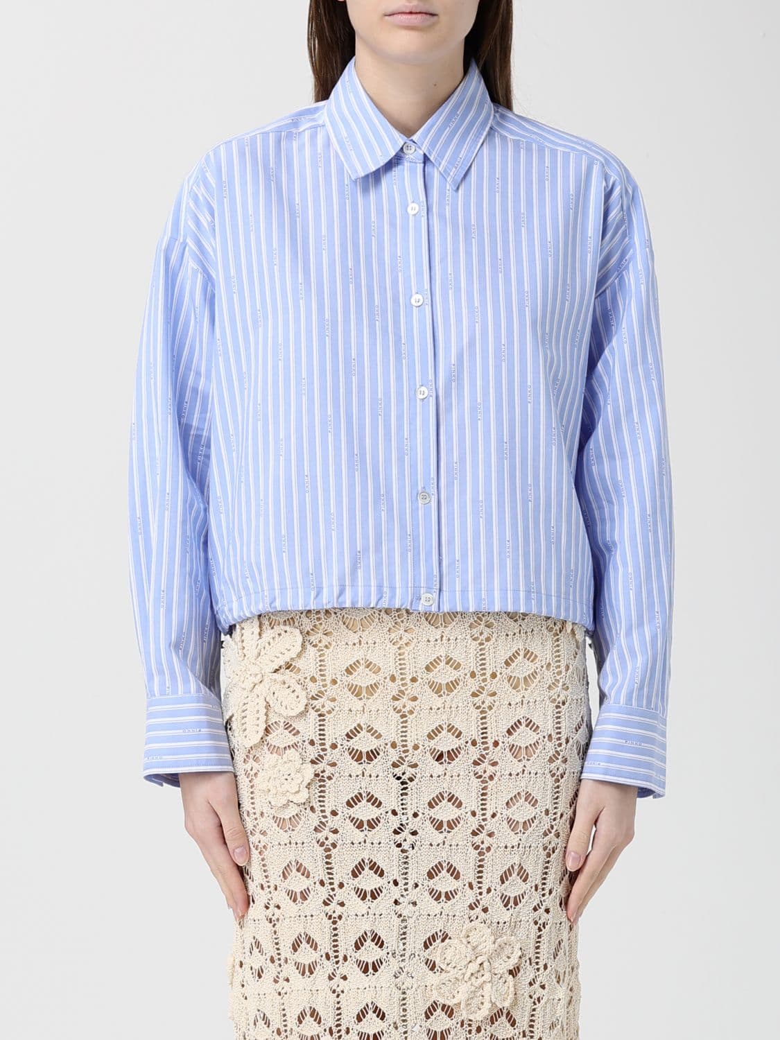 Pinko Classic Cotton Shirt with Drawstring