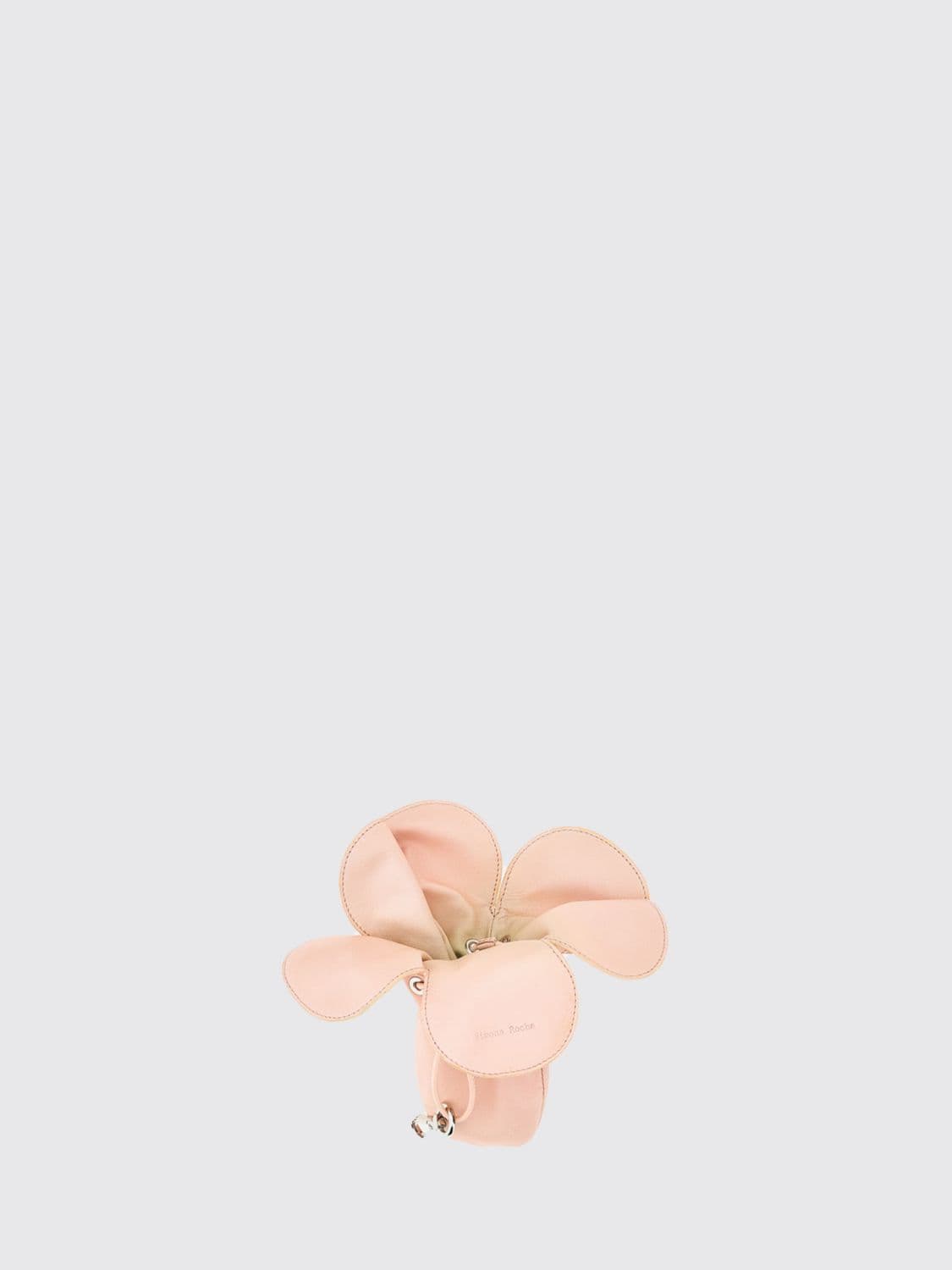 Simone Rocha Leather Coin Purse with Floral Embellishment