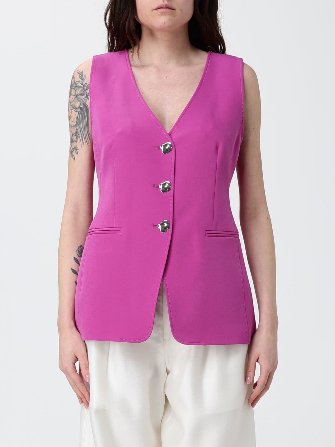 Liu Jo Single-Breasted Tailored Vest · 40