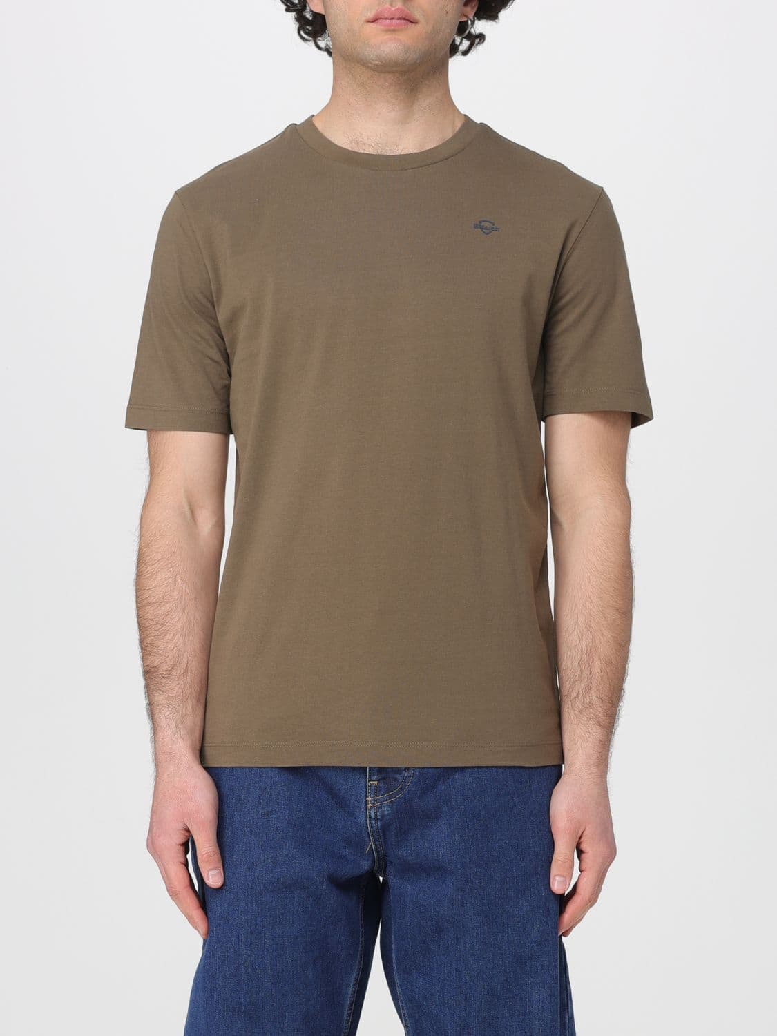 Blauer Cotton T-Shirt with Logo