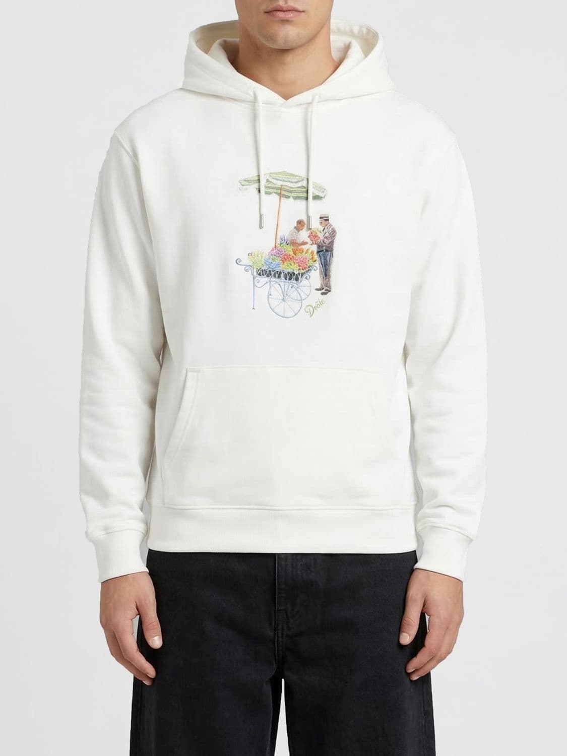 Drôle De Monsieur Fleuriste Printed Cotton Hoodie · L