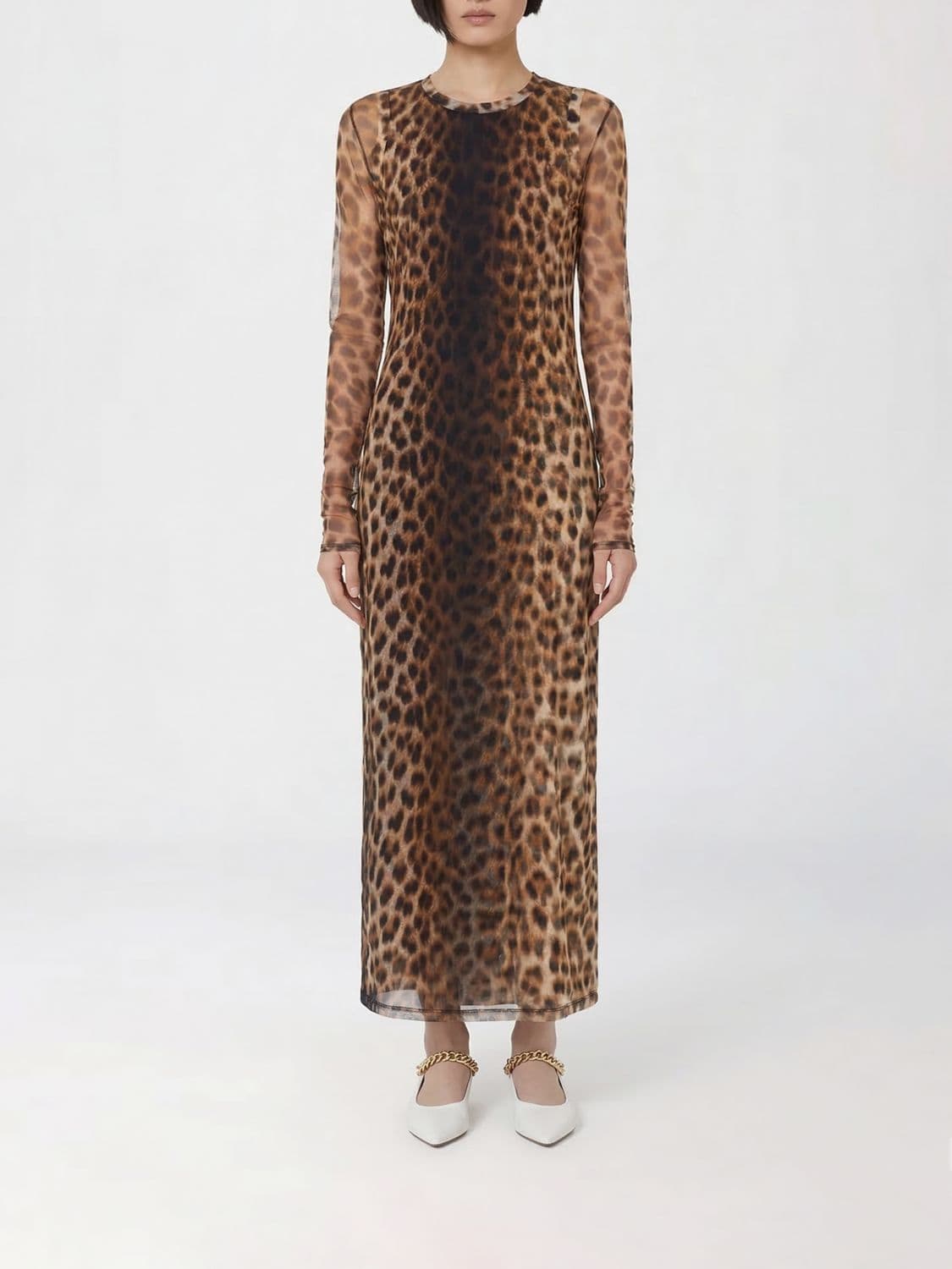 Sportmax Esoridio Animal Print Jersey Dress