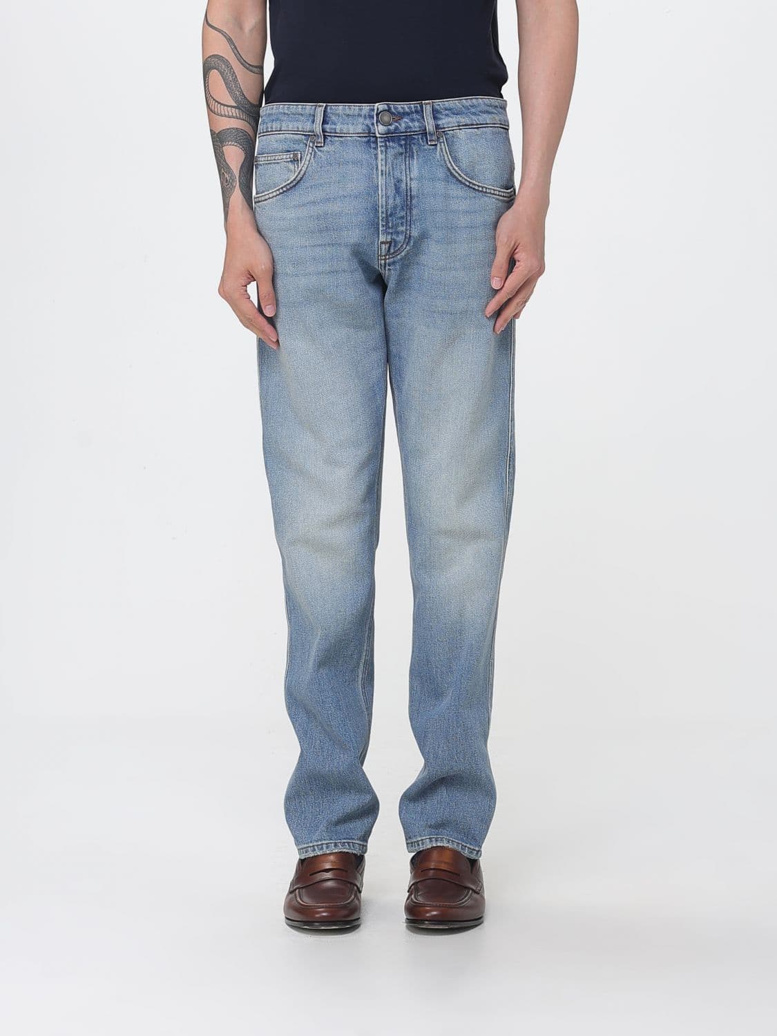 Lardini Straight Stretch Denim Jeans