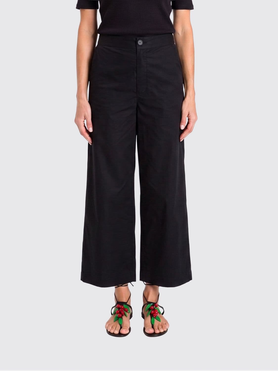Twinset Stretch Cotton Cropped Trousers