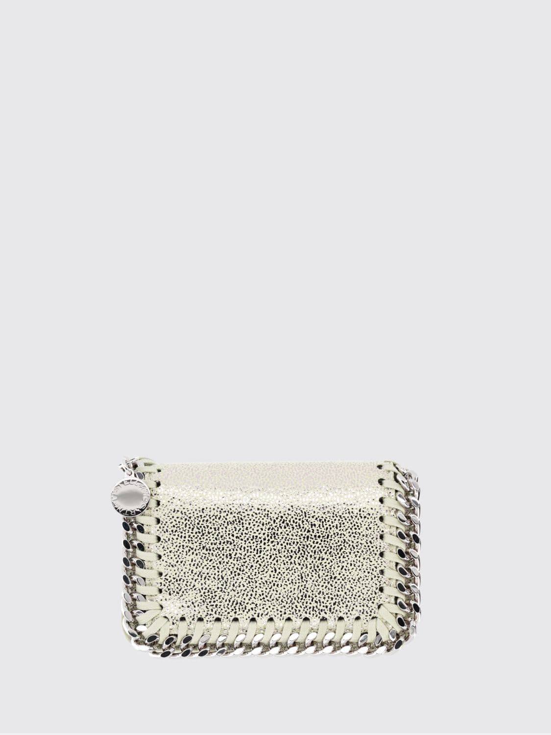 Stella Mccartney Falabella Laminated Crackled Faux Suede Wallet