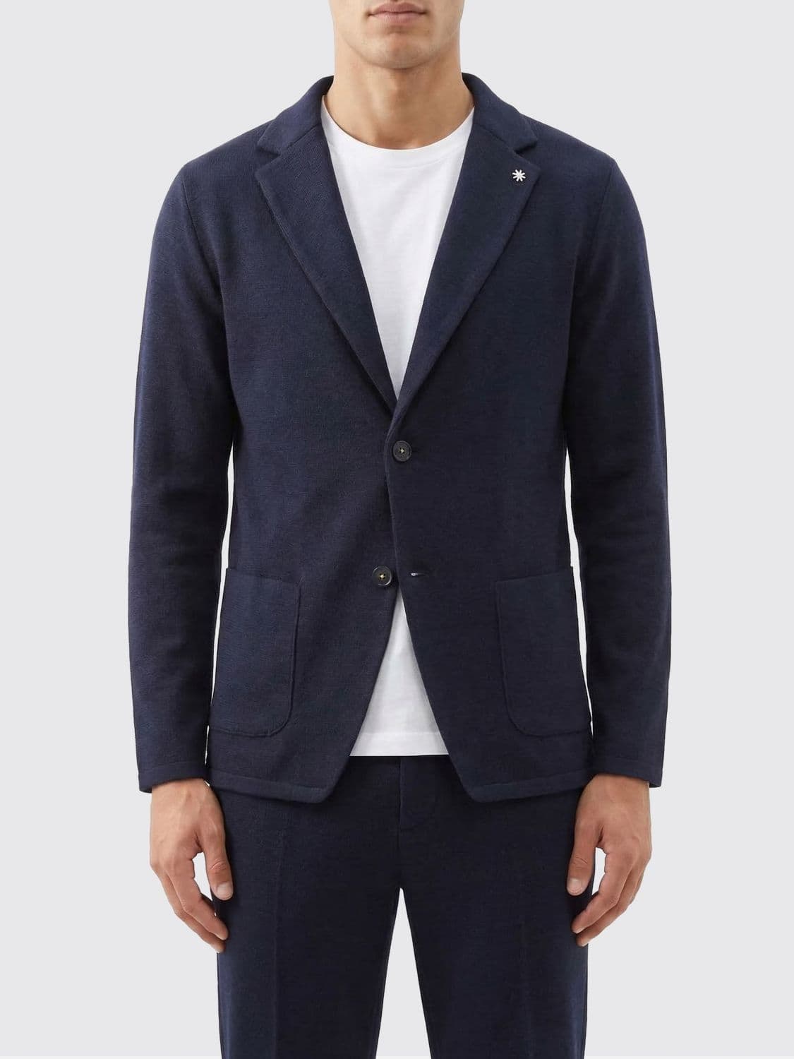 Manuel Ritz Jersey Single Breasted Blazer